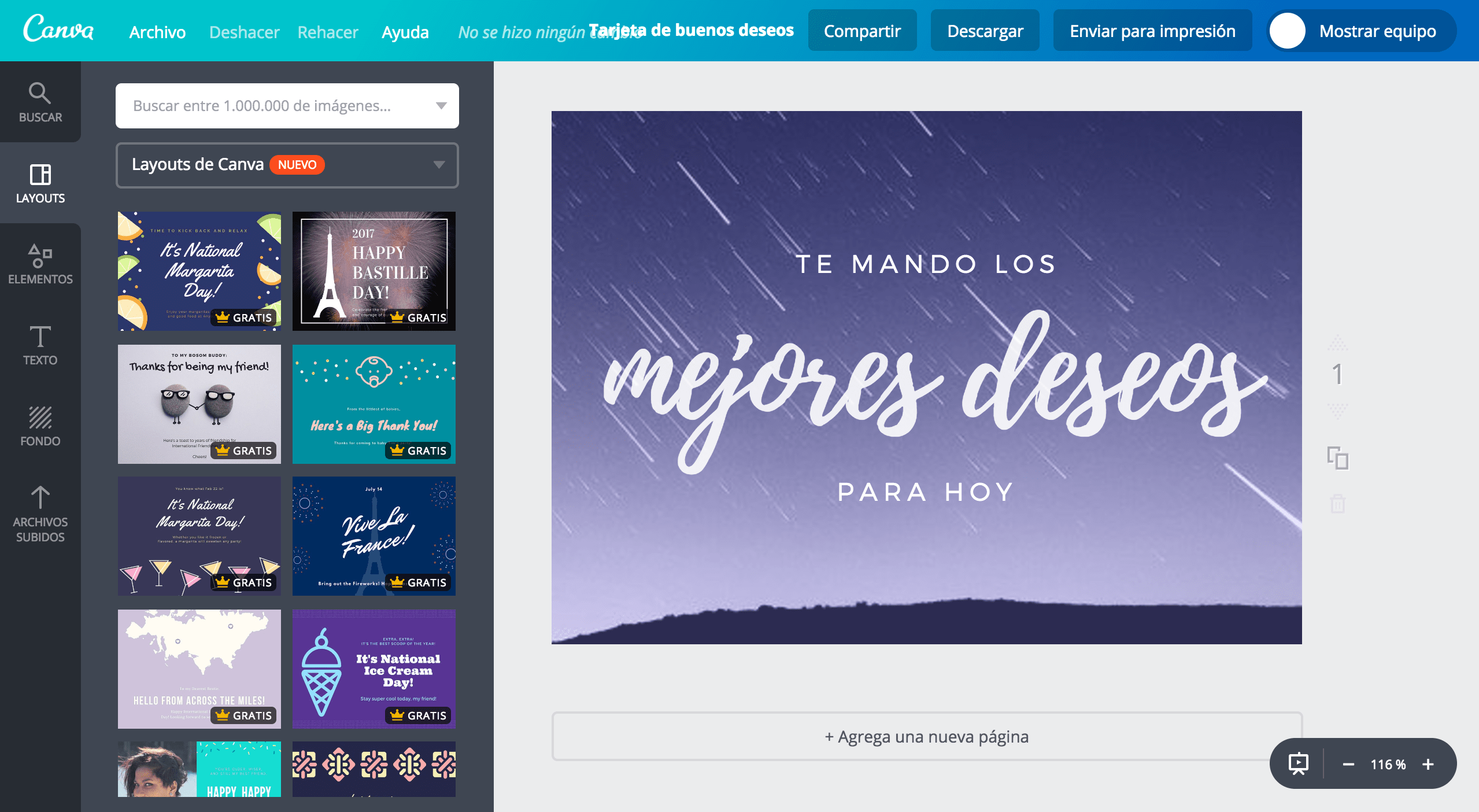 Tarjetas de buenos deseos