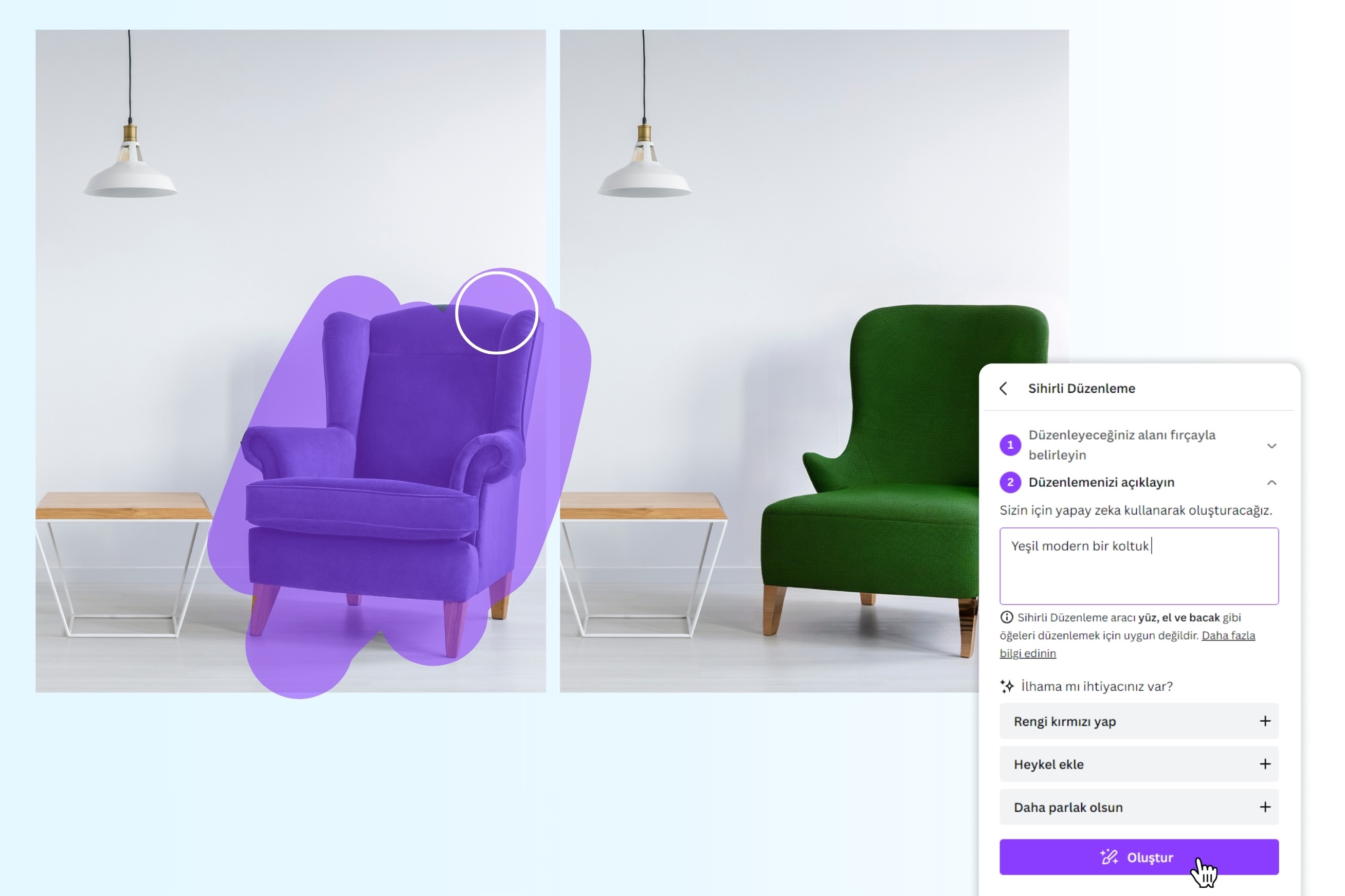 Resminizden bir nesneyi kaldırma ve değiştirme - Canva