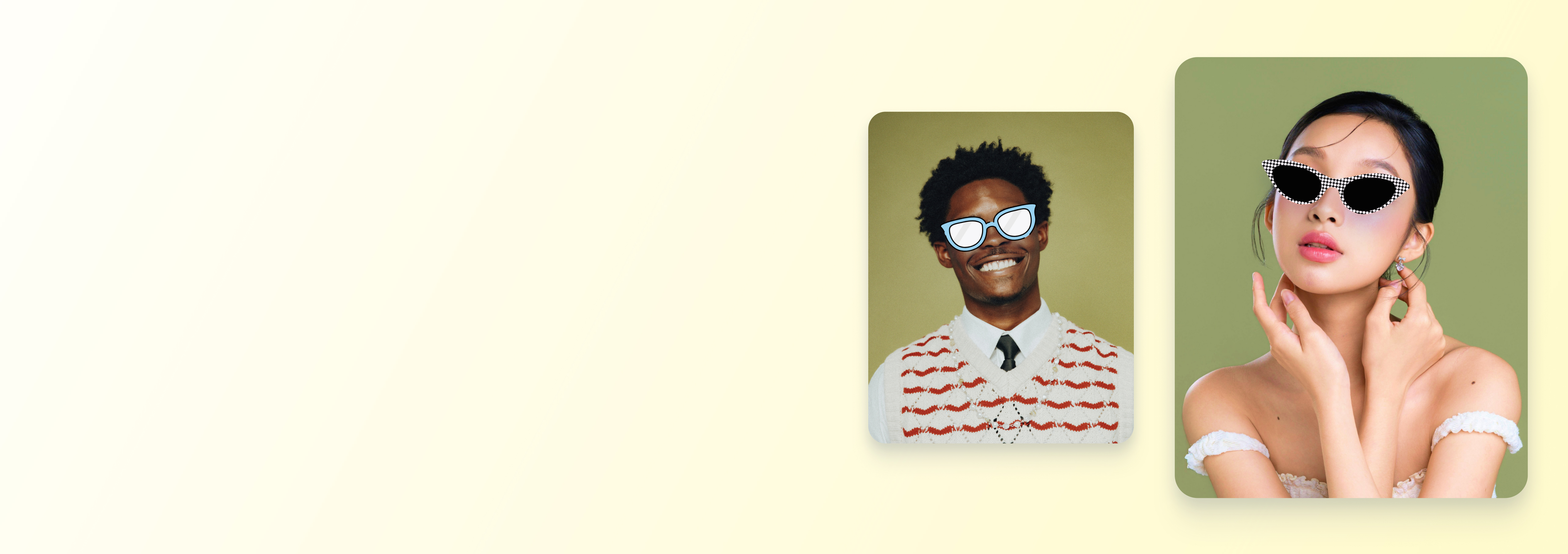 Add glasses to photo: Free sunglasses filter | Canva