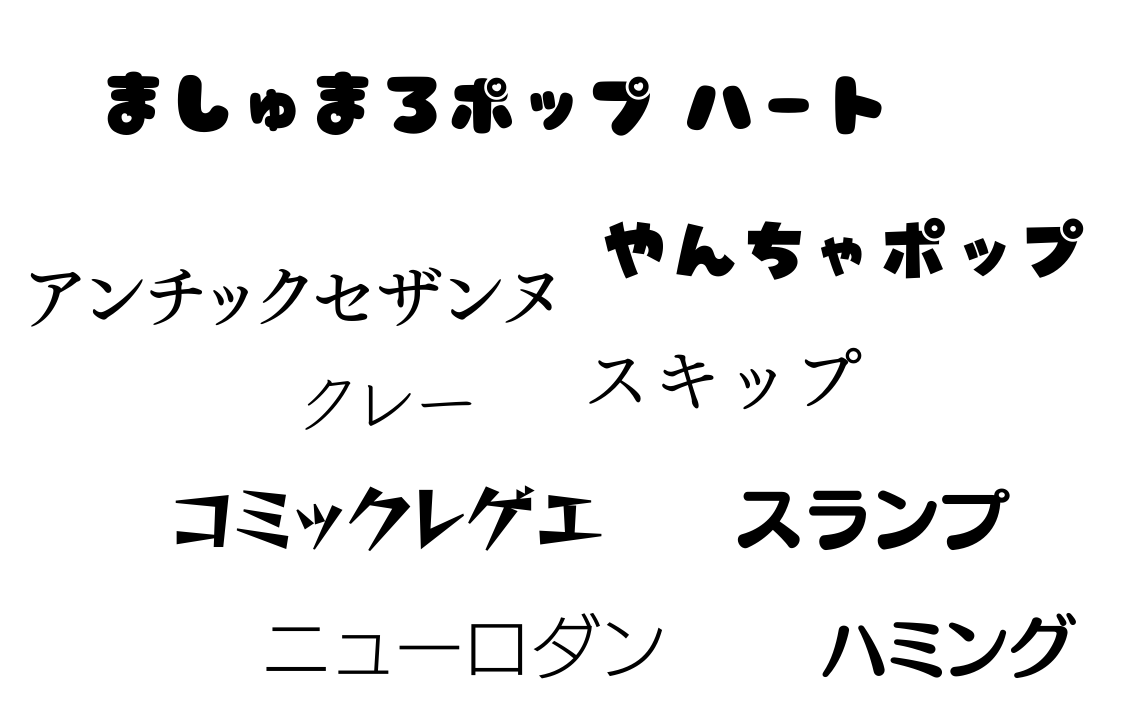 Canvaプロだけの、おしゃれなフォントもご用意しています