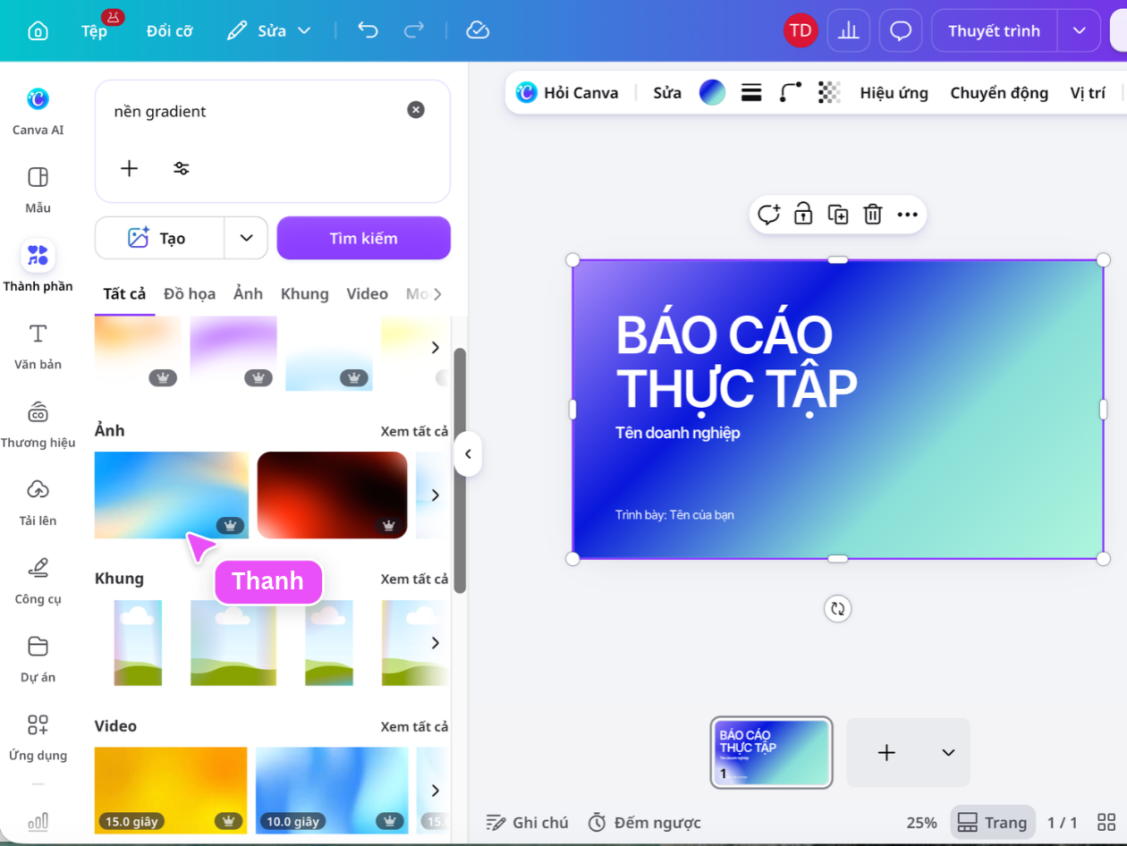 Khám phá các mẫu và dải màu nền gradient đa dạng trên Canva. Khám phá các mẫu và dải màu nền gradient đa dạng trên Canva.