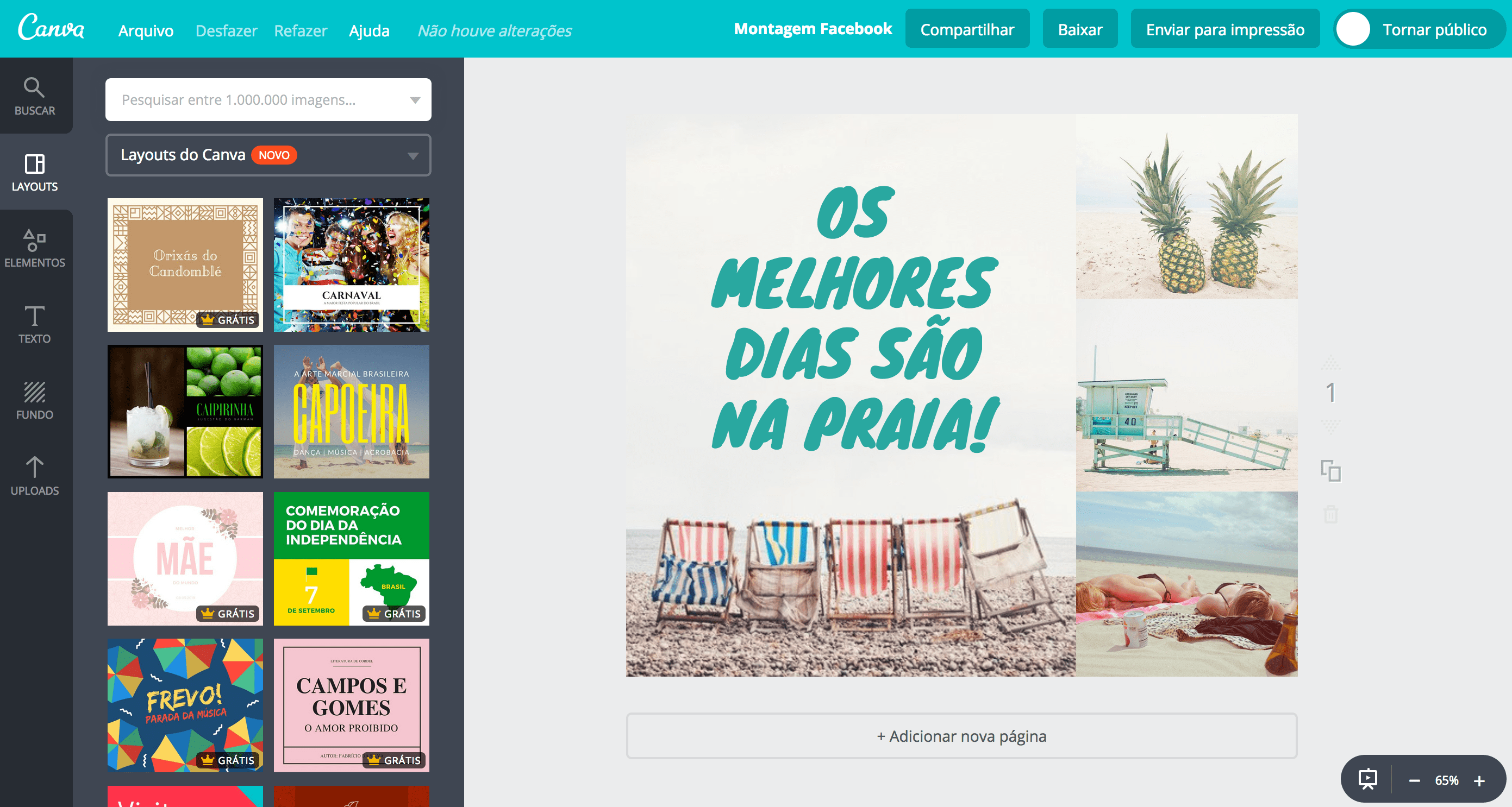 Cartões de Visita para Facebook