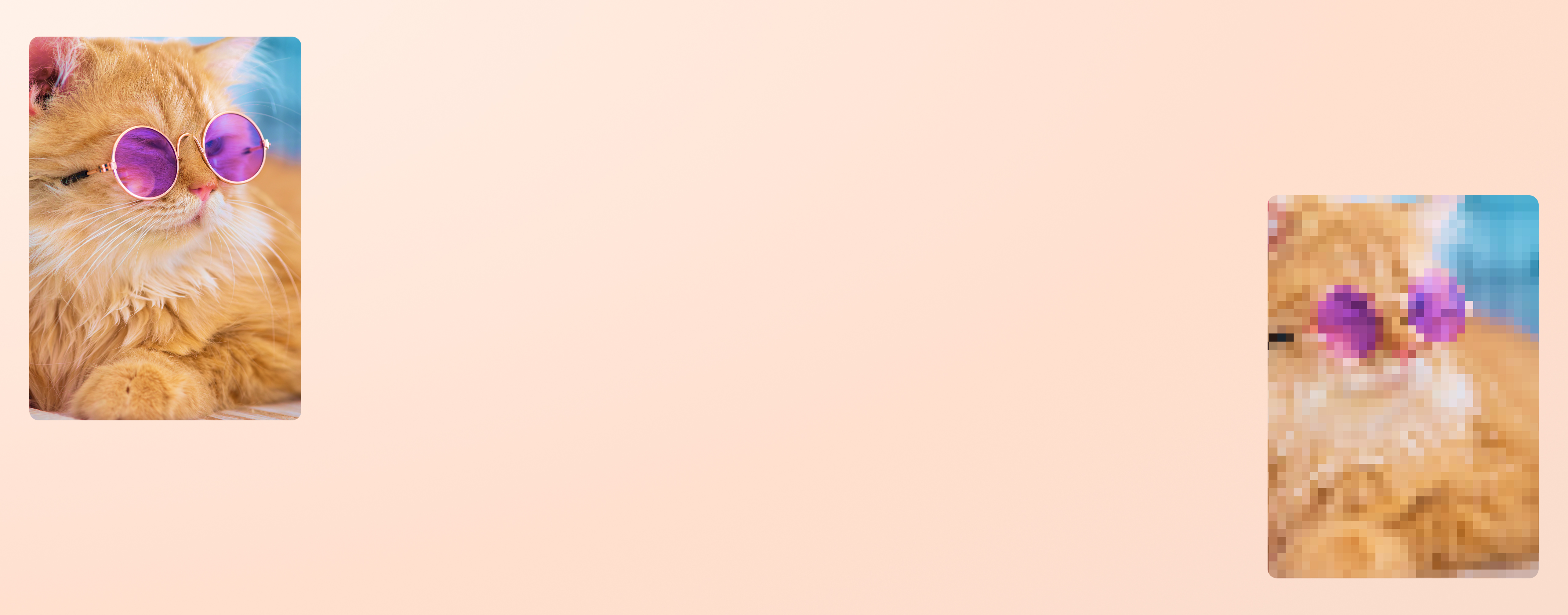 Quickly pixelate your image to hide, highlight, or style