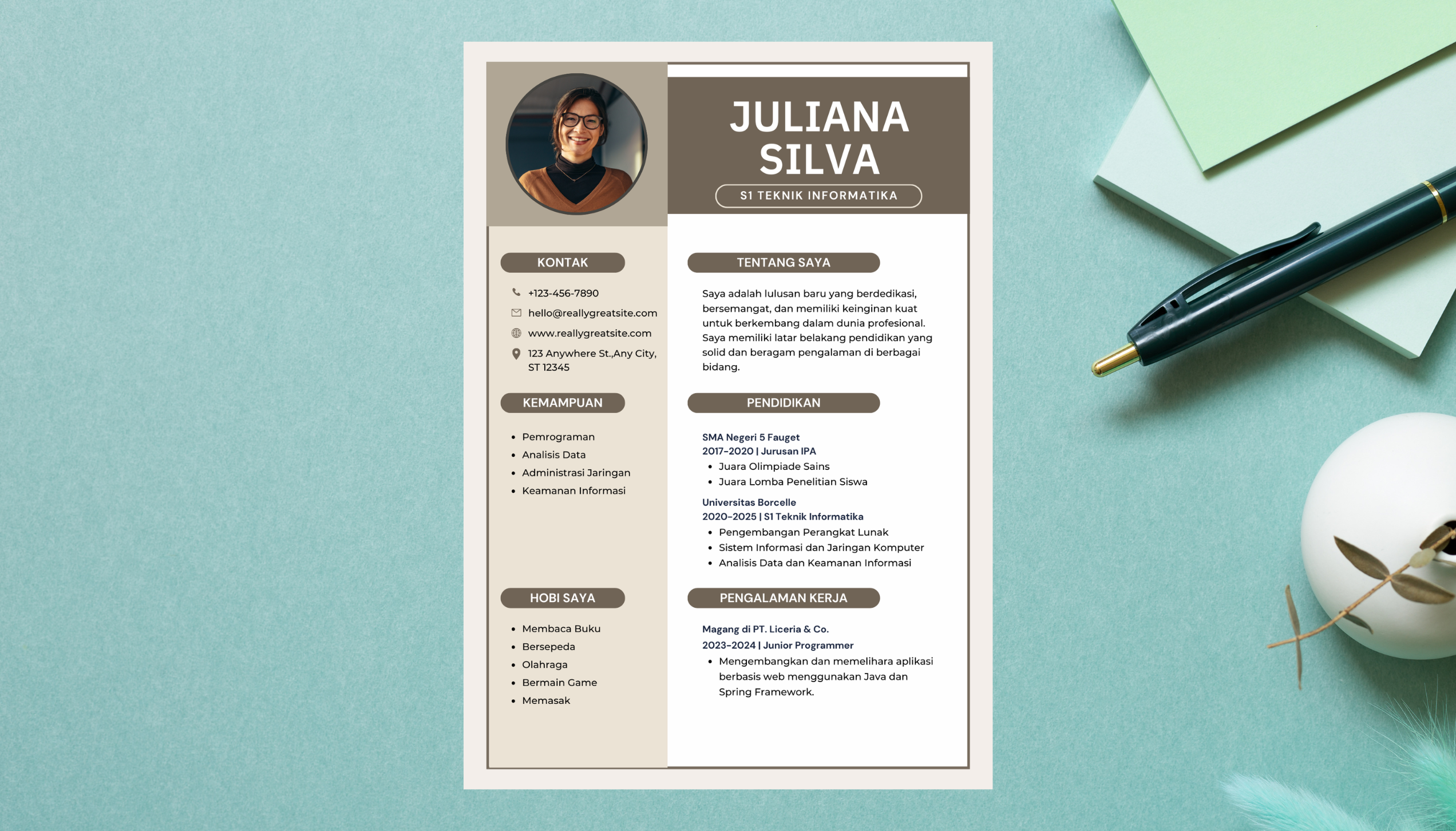 cv untuk pemula