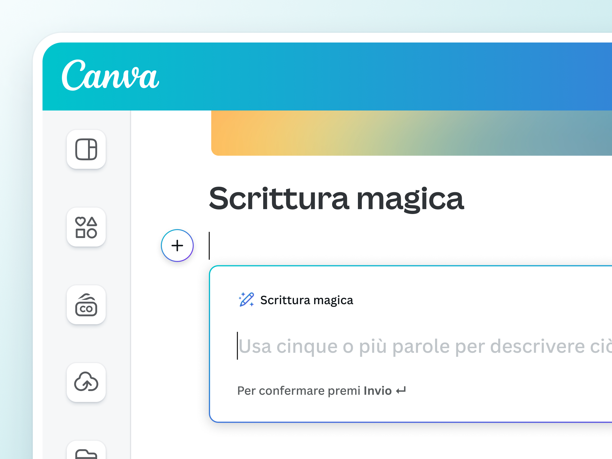 Anteprima dello strumento Scrittura magica su Canva Docs
