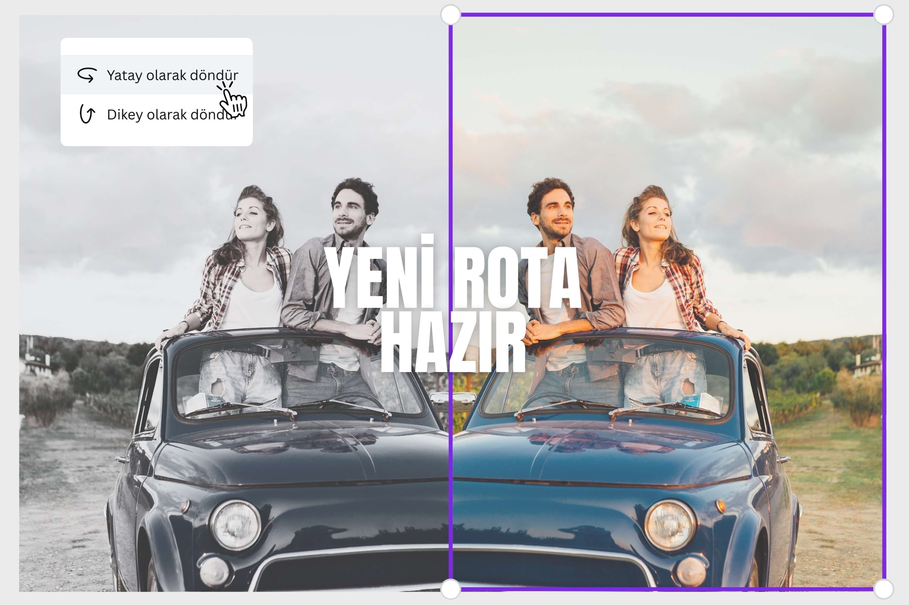 resmi çevirme - Canva