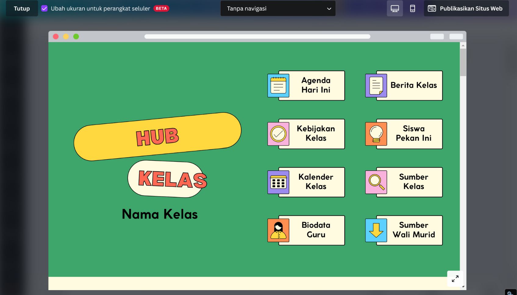 membuat landing page canva