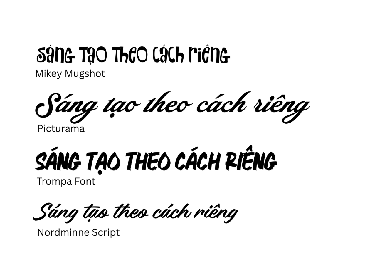 Thử các font tiếng Việt nổi bật từ Canva Vietnam Thử các font tiếng Việt nổi bật từ Canva Vietnam