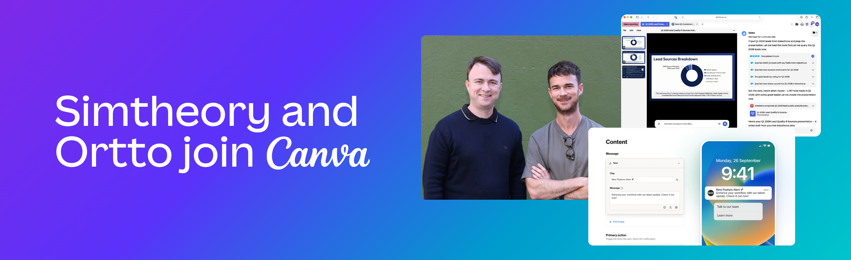 Canva announces that Simtheory and Ortto are joining the company