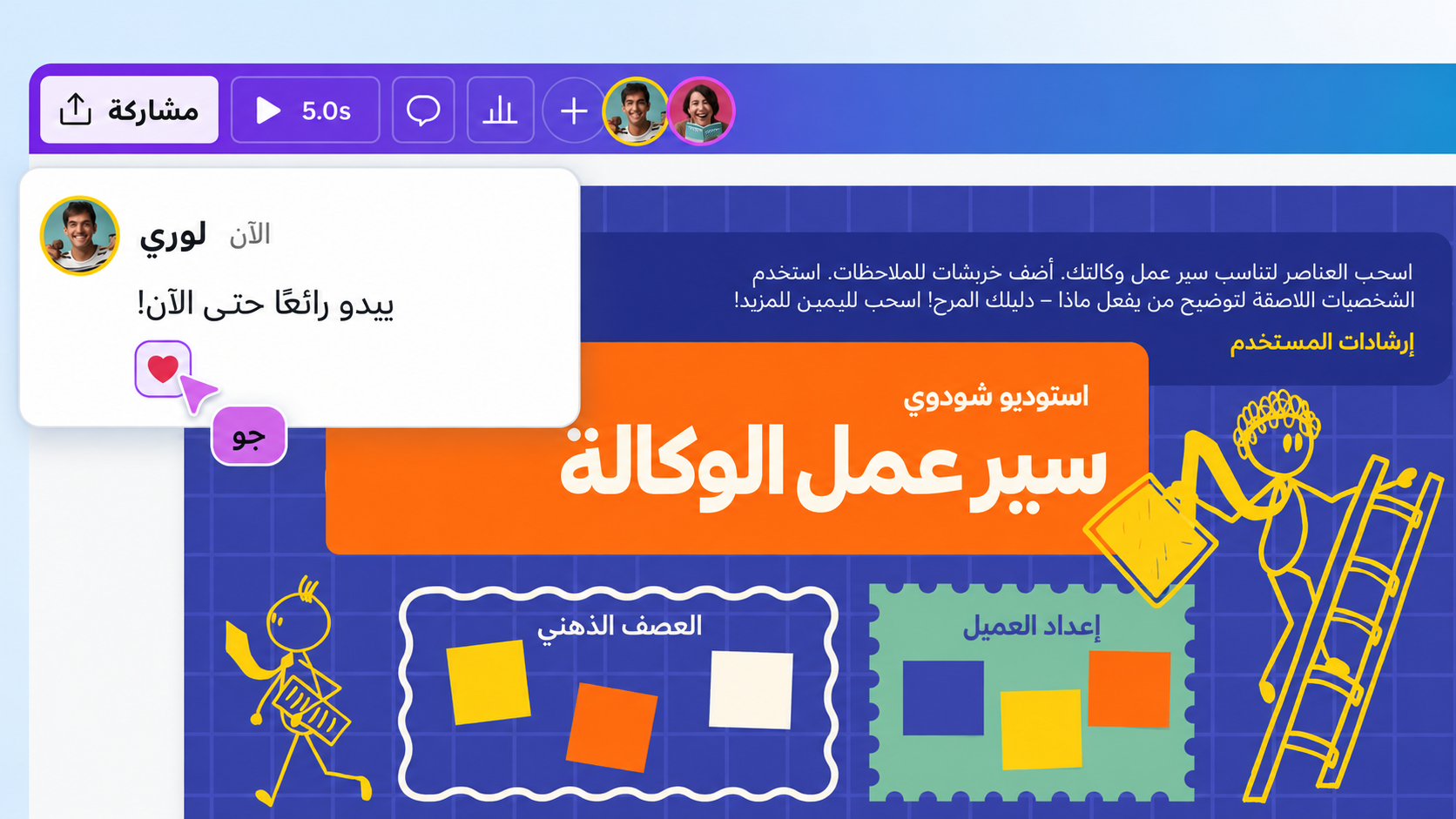 التعاون على التصميم ومشاركته التعاون على التصميم ومشاركته