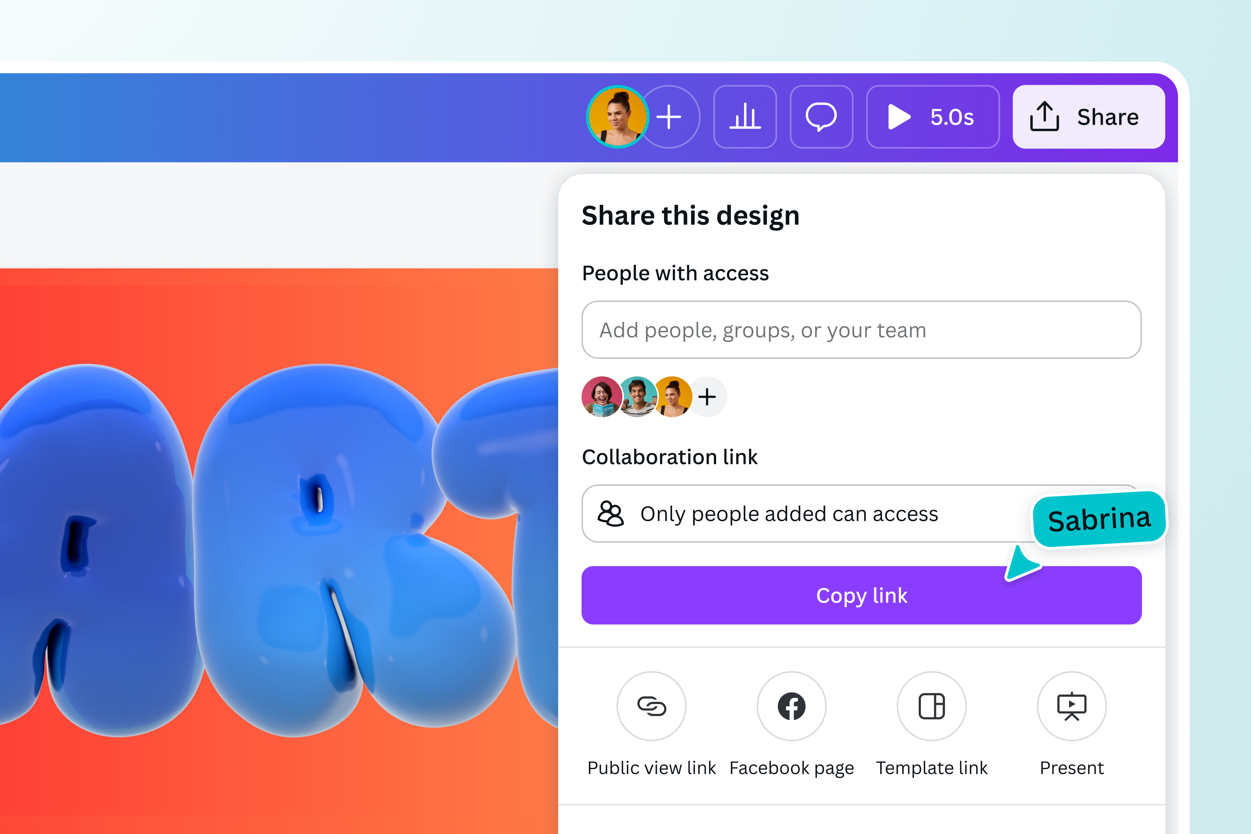 Share your design with ease