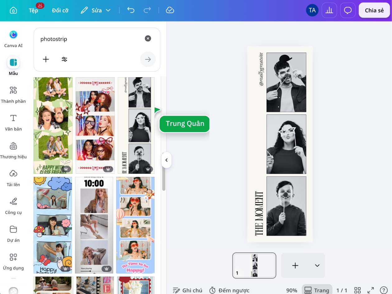 Mẫu photostrip cho mọi câu chuyện