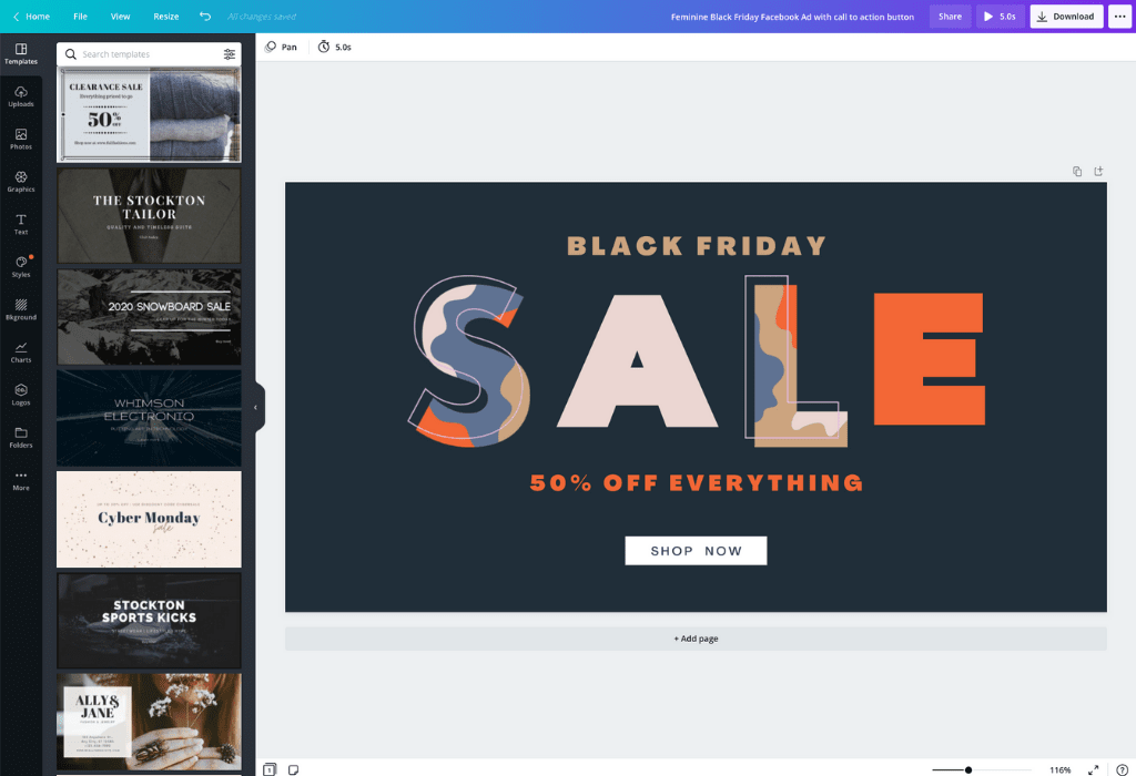 How to create a Facebook ad - Canva