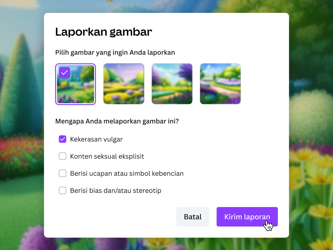 Pratinjau Langkah-Langkah Keamanan AI Pembuat Gambar Canva