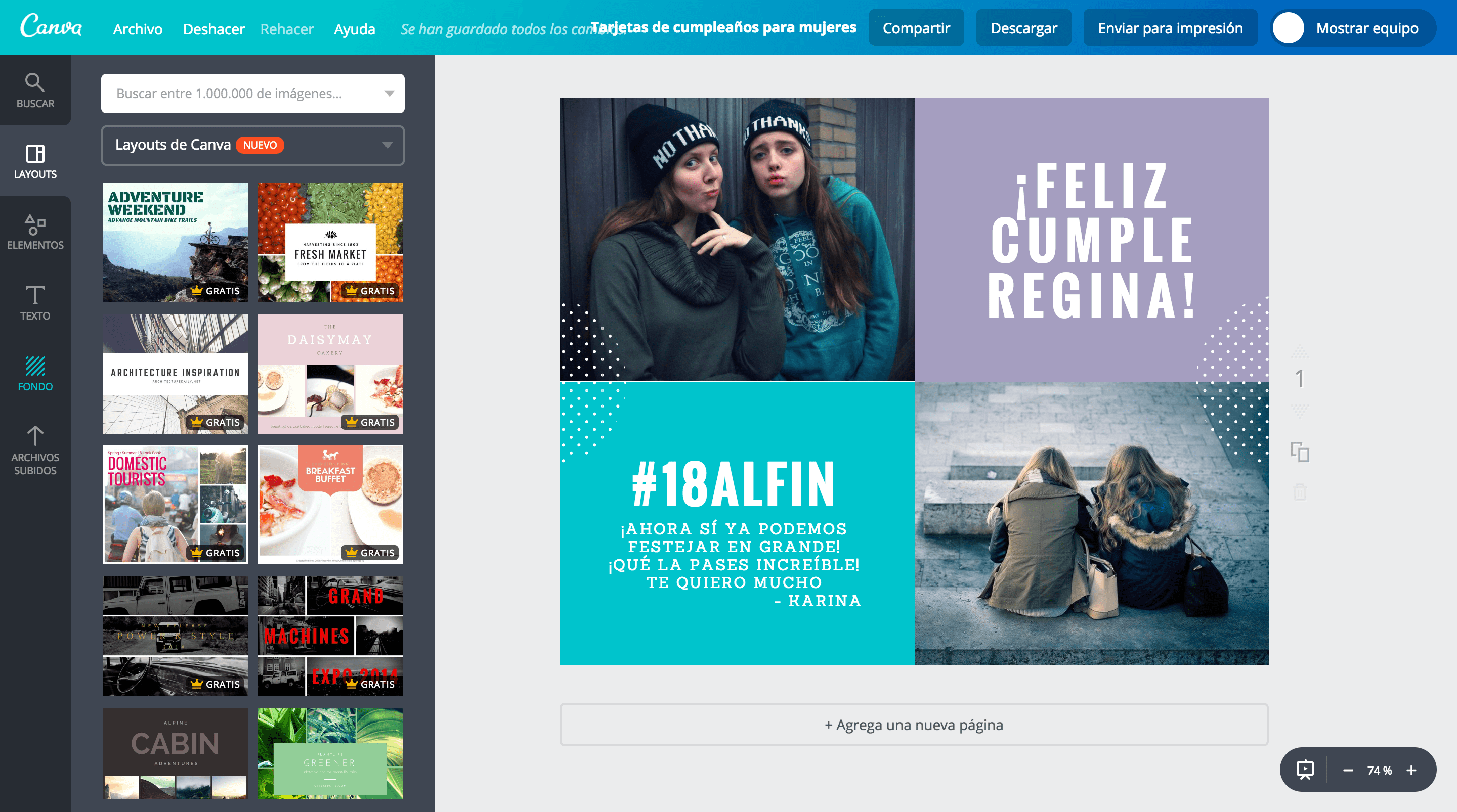 Tarjetas de cumpleaños para mujeres