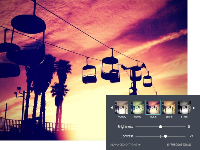 Photo de coucher de soleil en cours de retouche sur Canva Photo de coucher de soleil en cours de retouche sur Canva