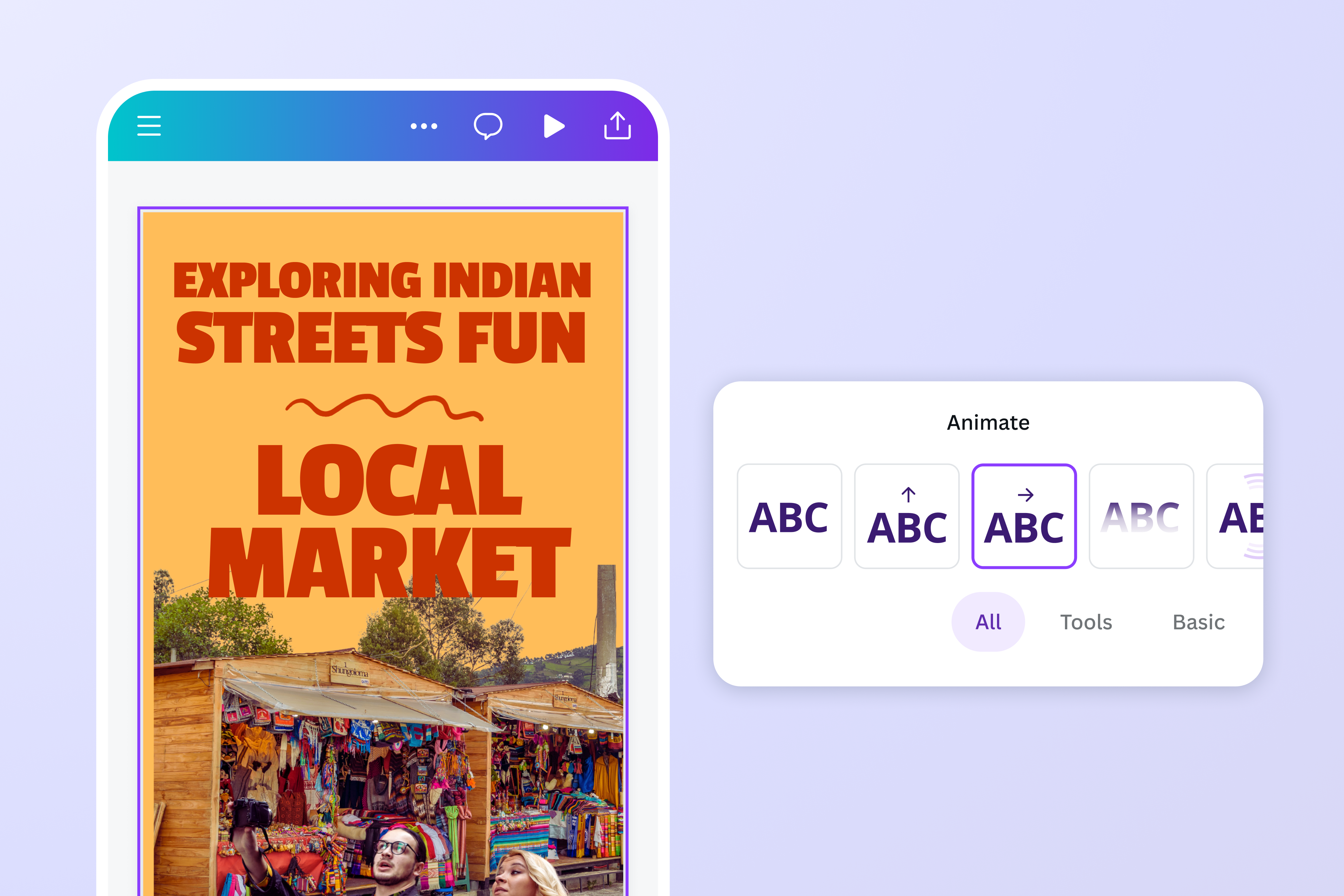 Add motion to your video text
