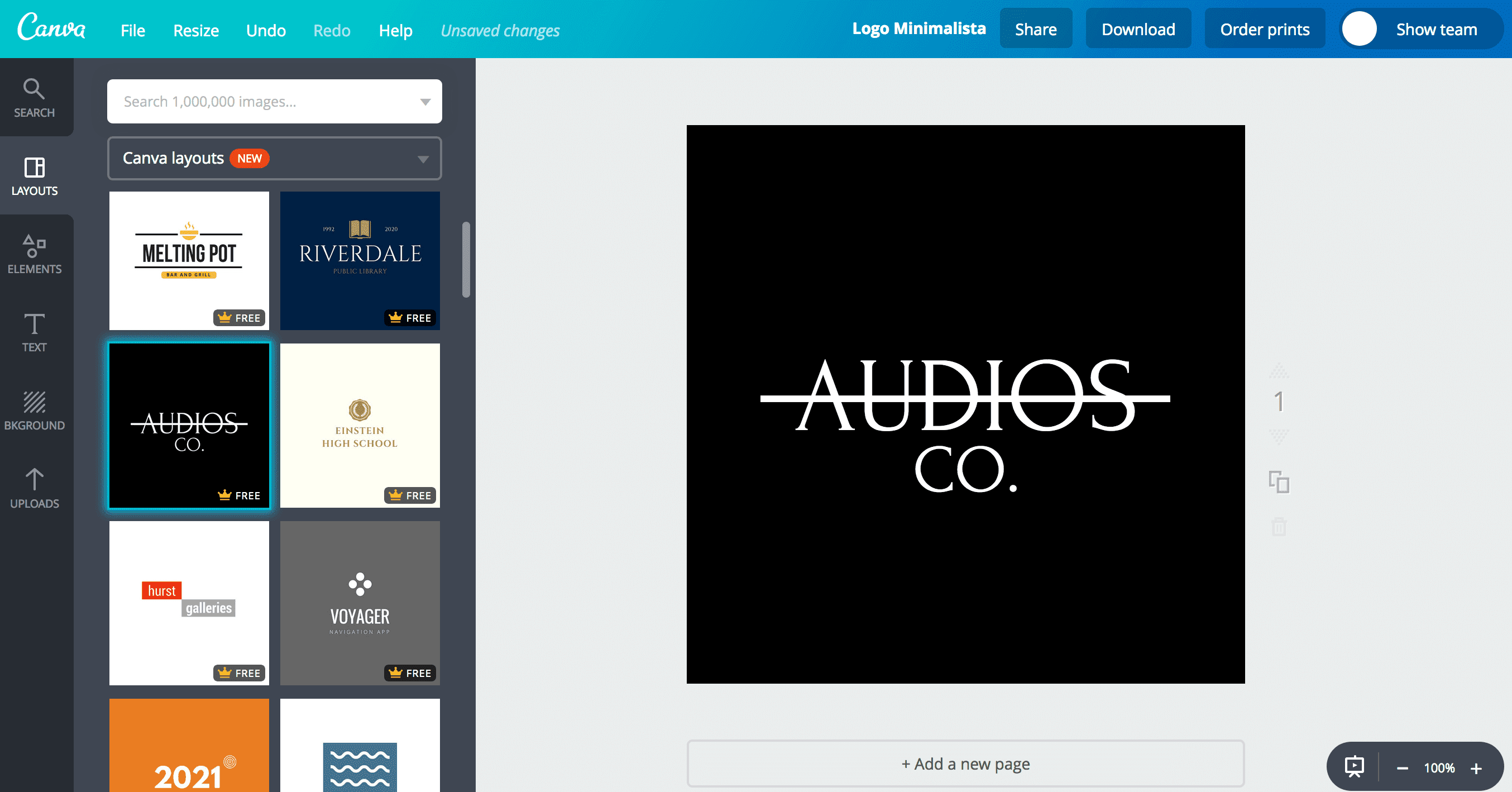 Logo minimalista