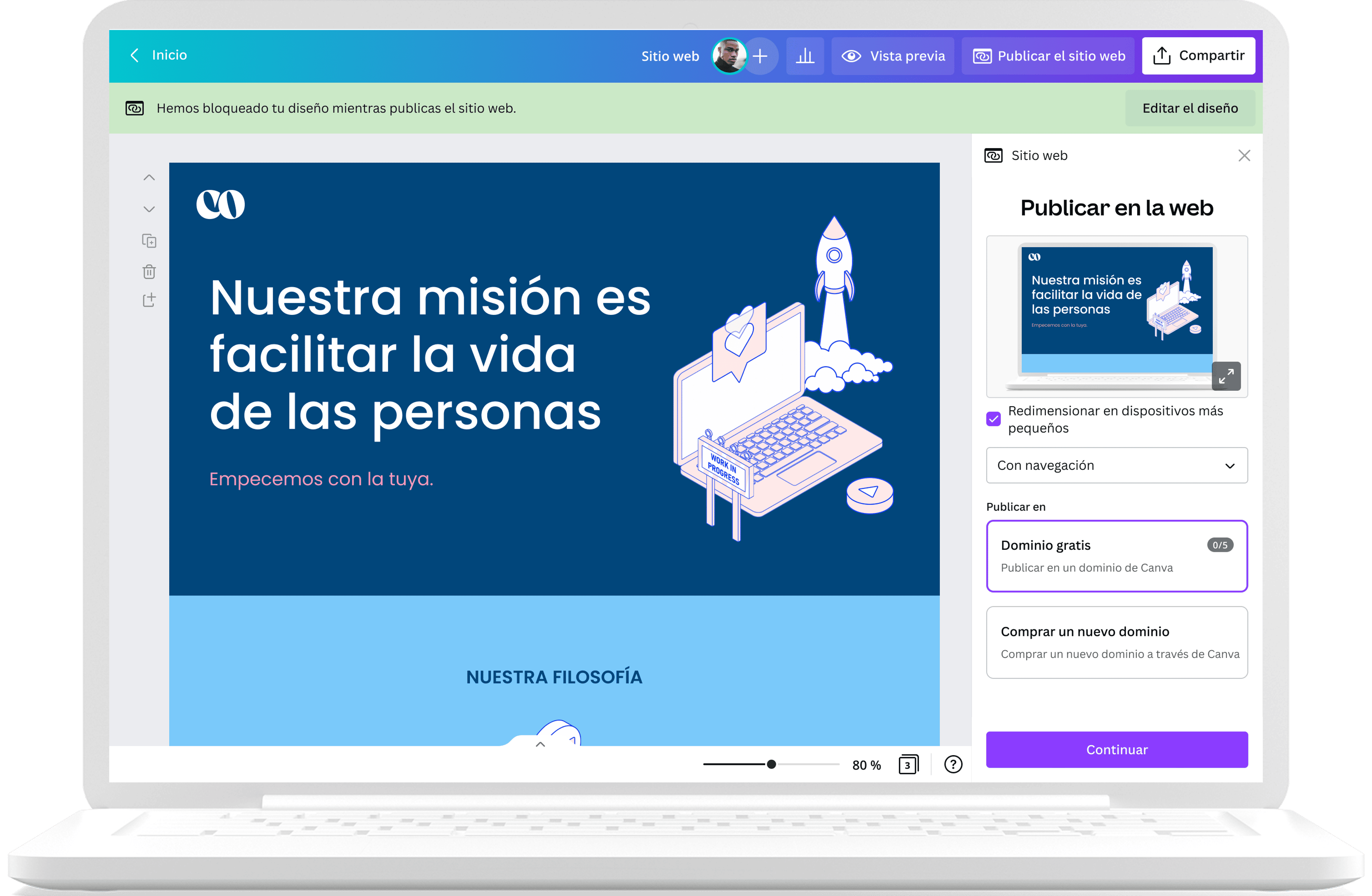 Cómo crear una página web gratis con Canva