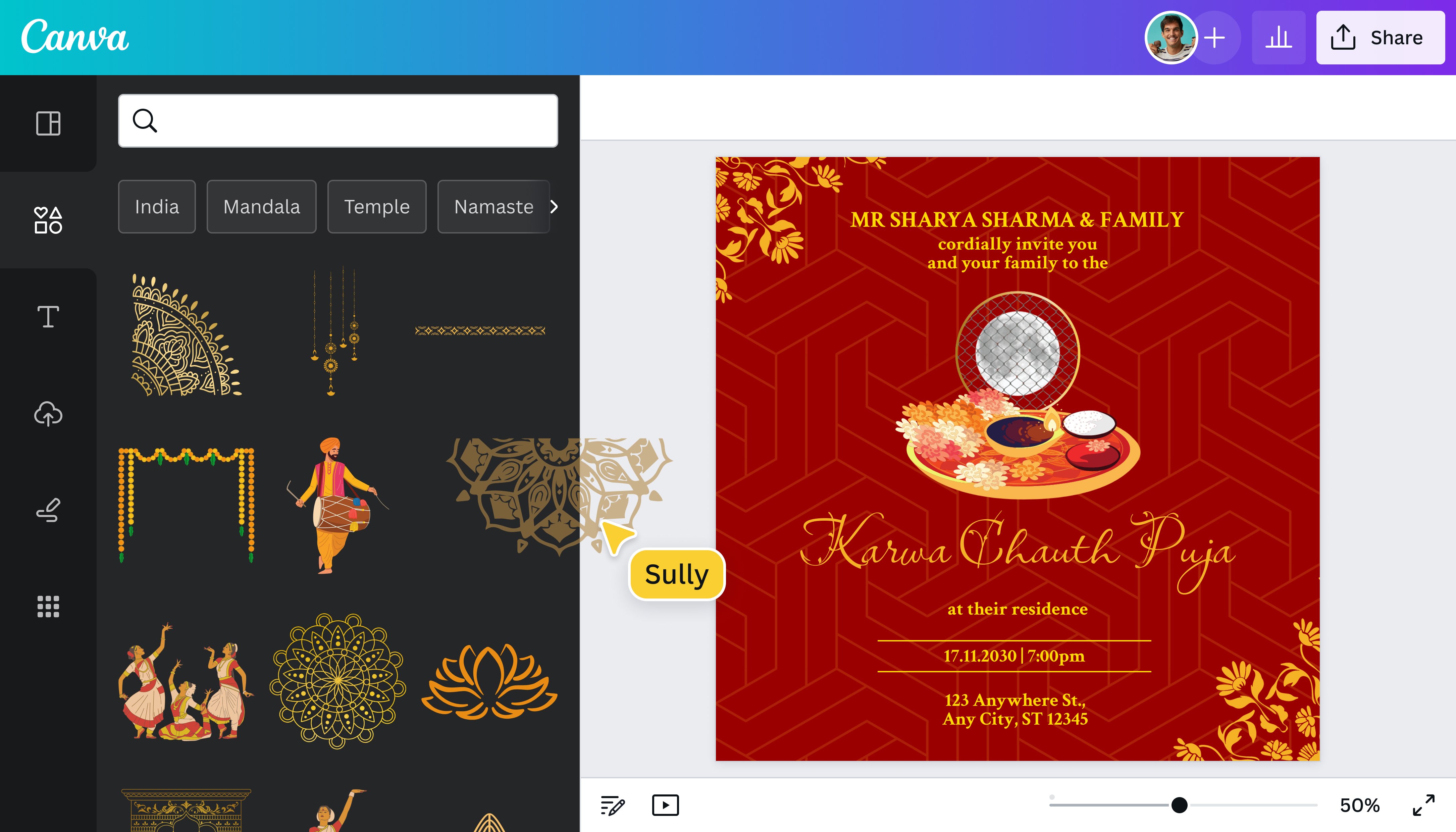 Create Puja Invitation Cards Lead