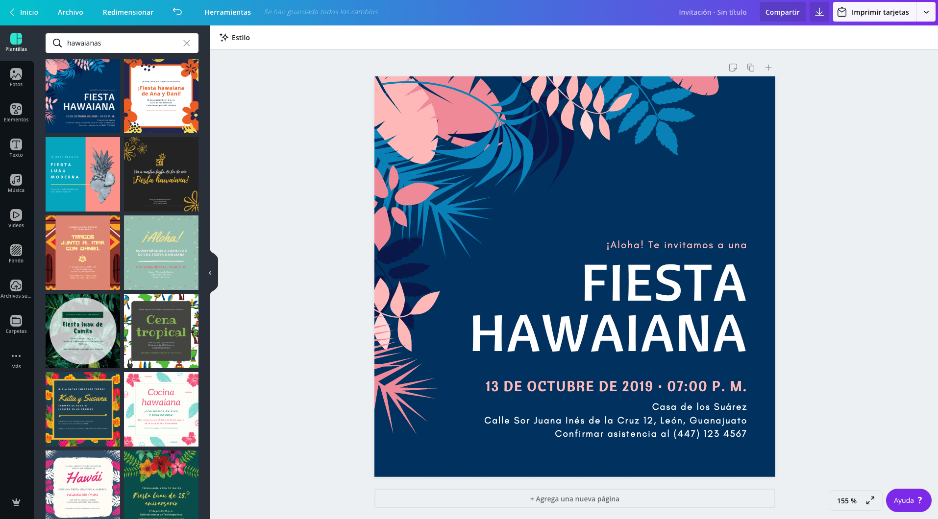 Invitaciones hawaianas Invitaciones hawaianas