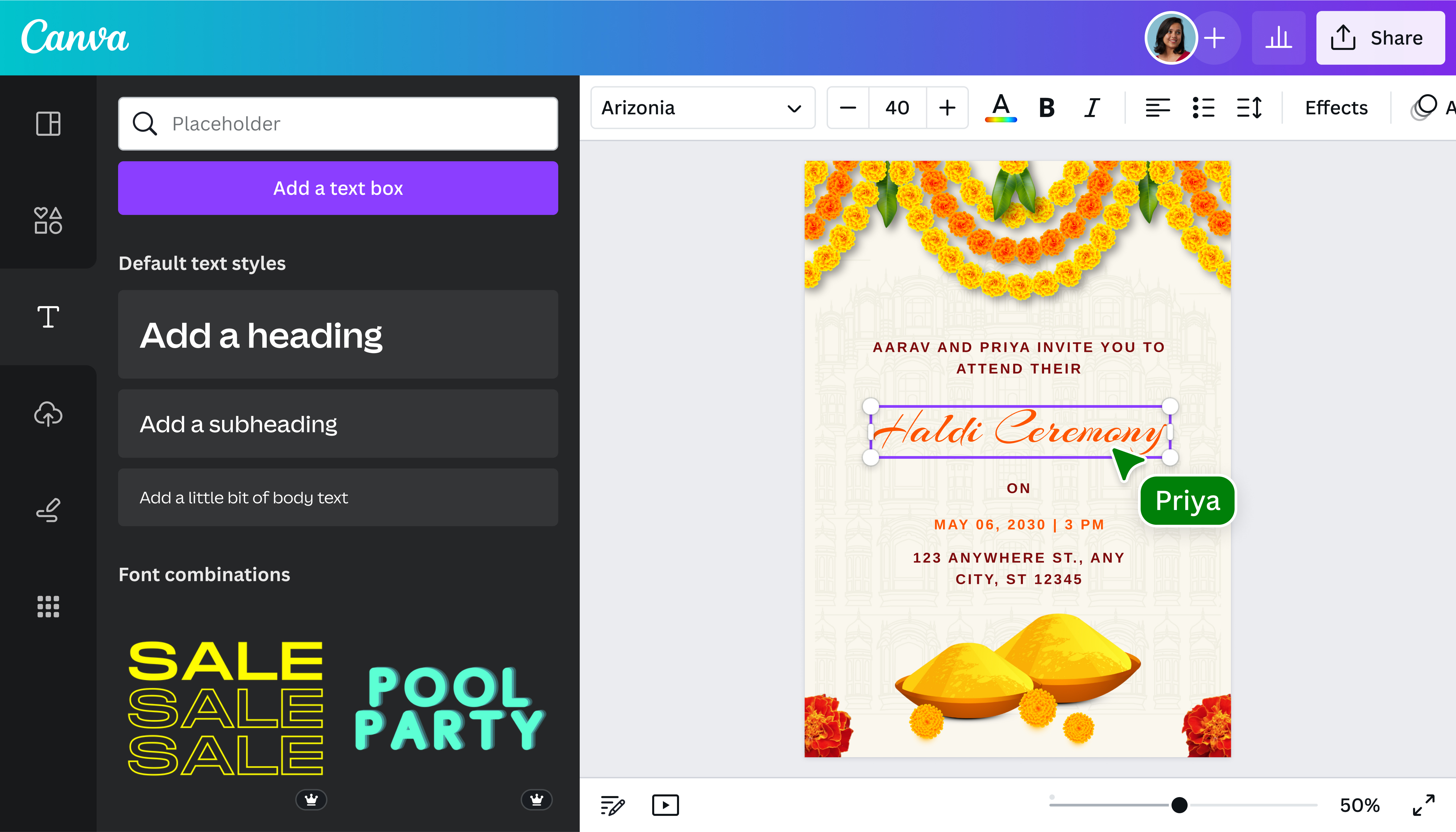Create Haldi Invitation Cards Hero Banner