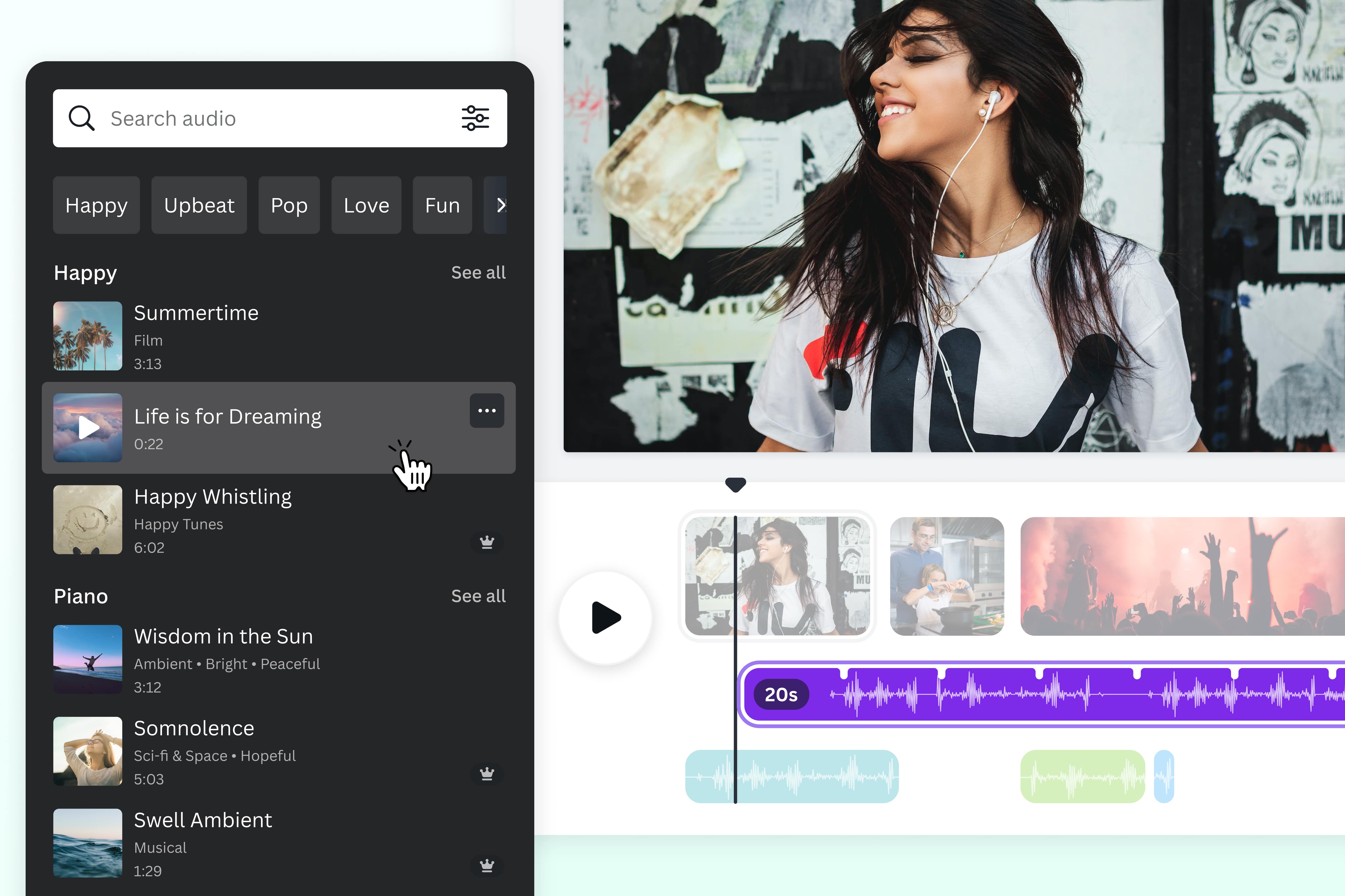 Explore our stock music library for sounds Explore our stock music library for sounds