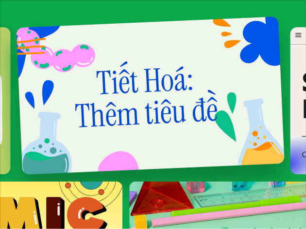 Mẫu b&agrave;i học m&ocirc;n H&oacute;a do gi&aacute;o vi&ecirc;n tạo trong chương tr&igrave;nh Canva Education Creators