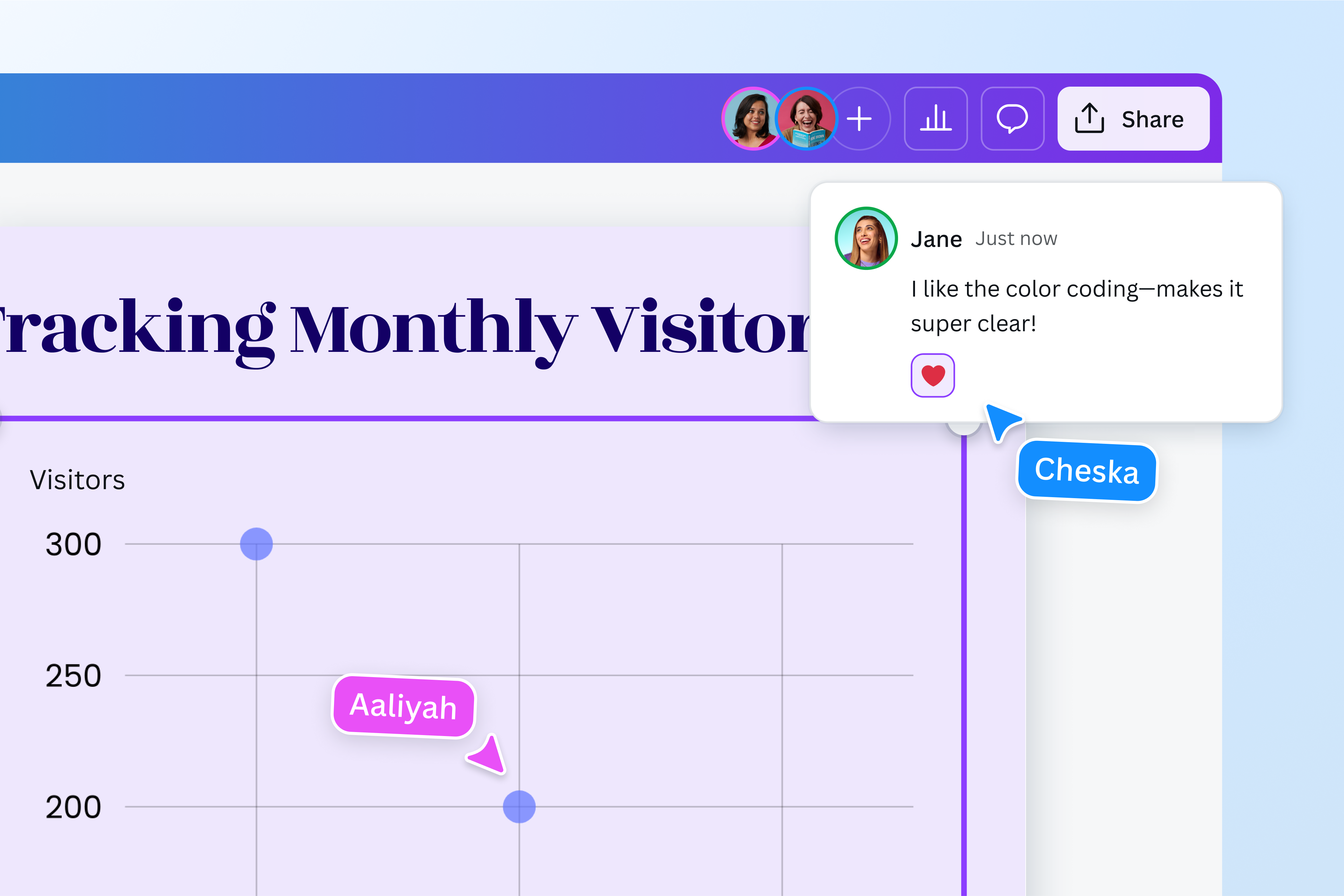 Add a comment to your dot plot design