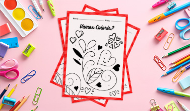 Crie agora diferentes desenhos para colorir de coração