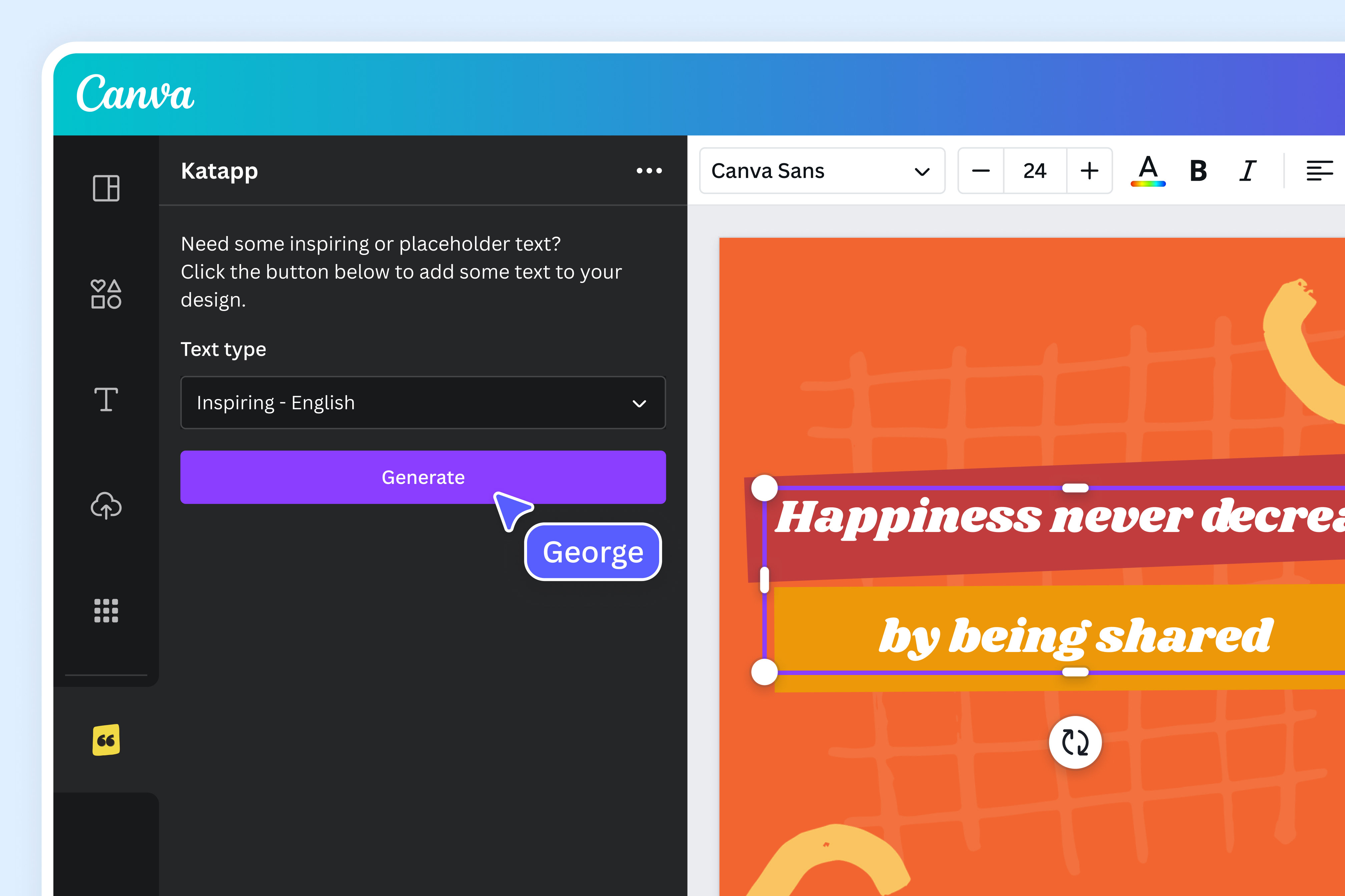 Use Katapp to generate random quotes