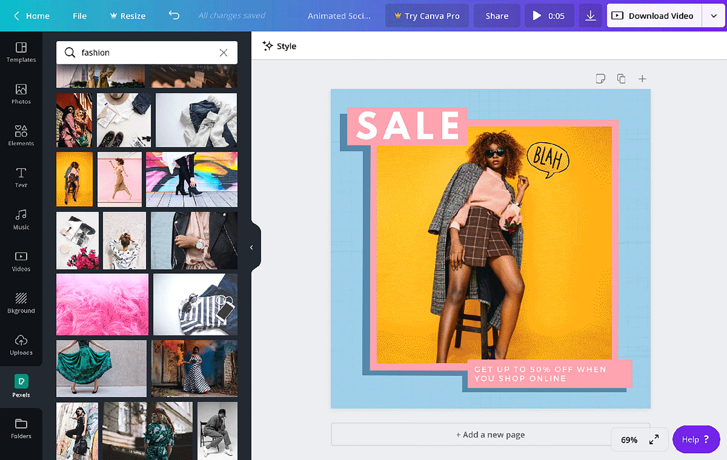 写真に無料でスタンプを追加 Canva