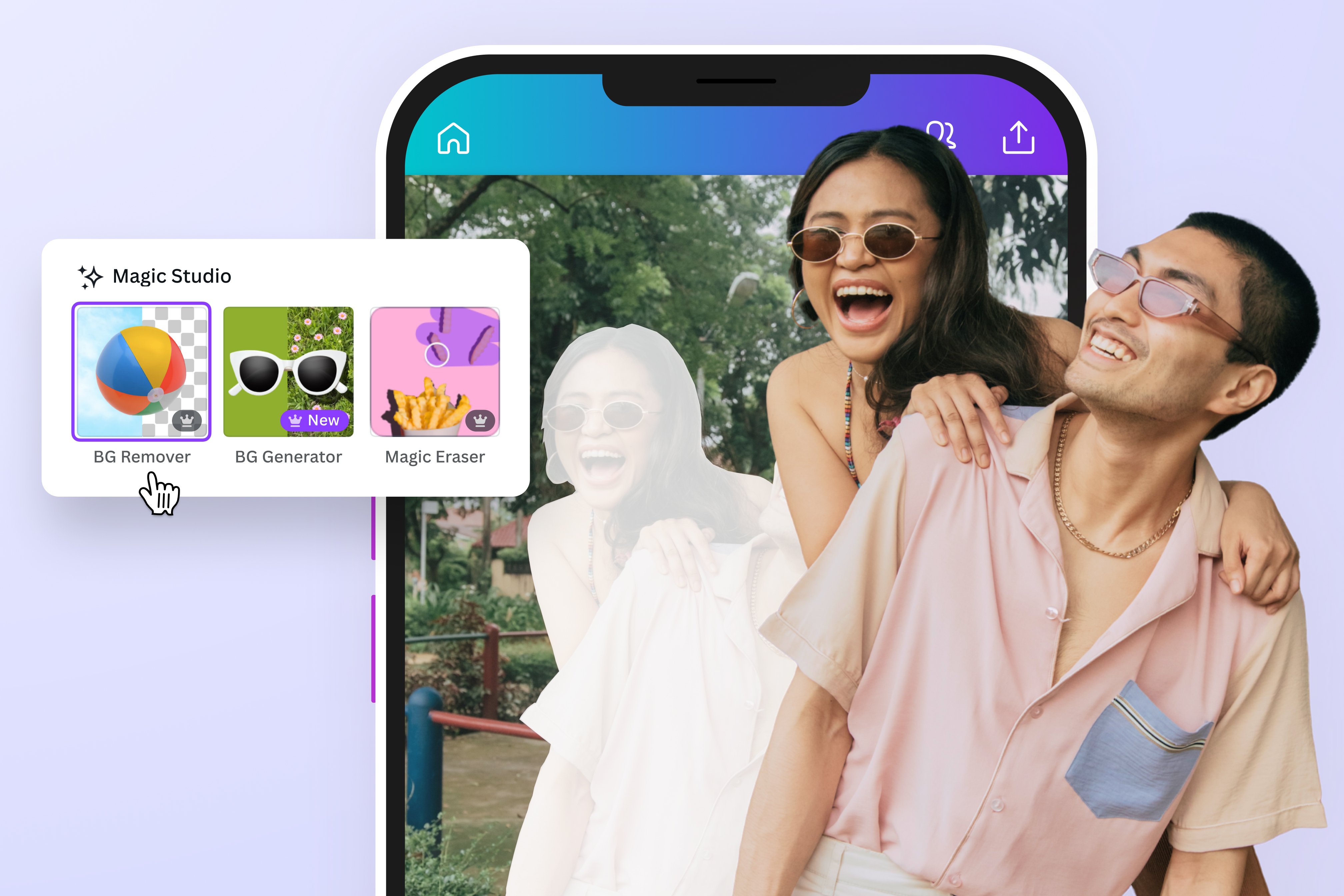 Erase objects and remove backgrounds in your images