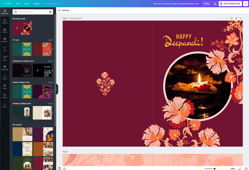 How to make Diwali cards - Canva How to make Diwali cards - Canva
