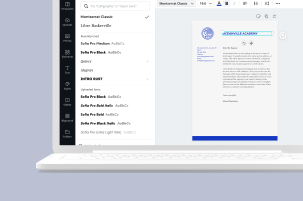 Erstelle ein schickes Briefkopf-Design