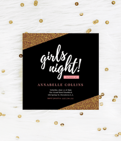 little black dress invitations bachelorette party DIY Glamorous Bachelorette Party Invite Template | Rose Gold Bachelorette  Bash Flyer Invitation