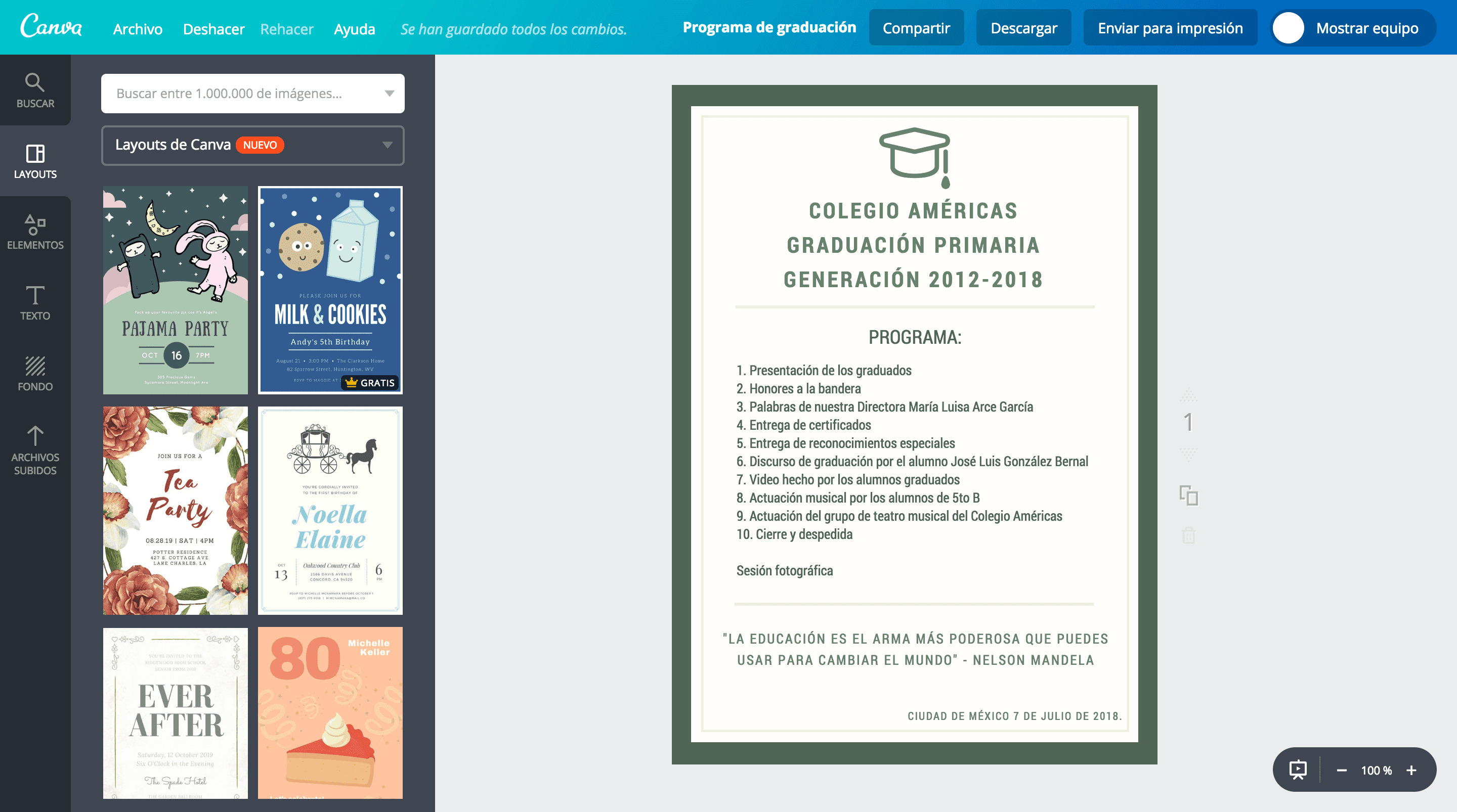 Programas para graduación
