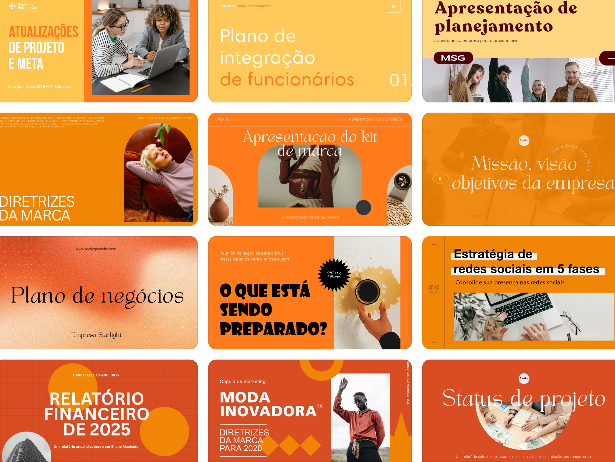 Encontre sua inspiração em modelos de apresentação profissionais