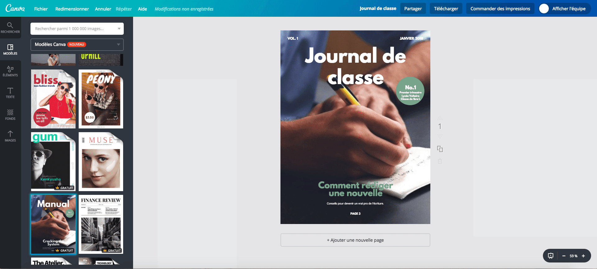 Journal de classe