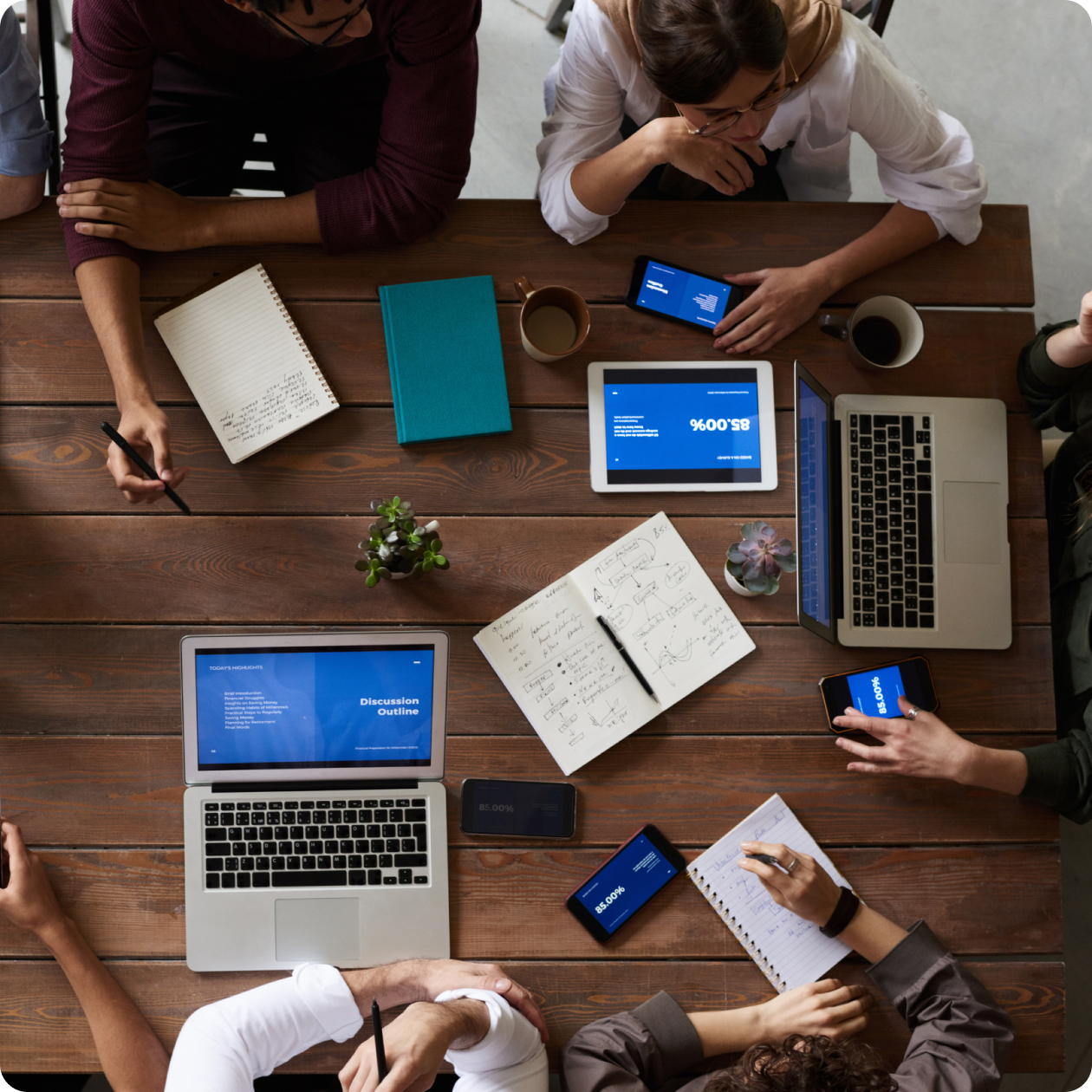 Newsroom presentation from Canva across different devices