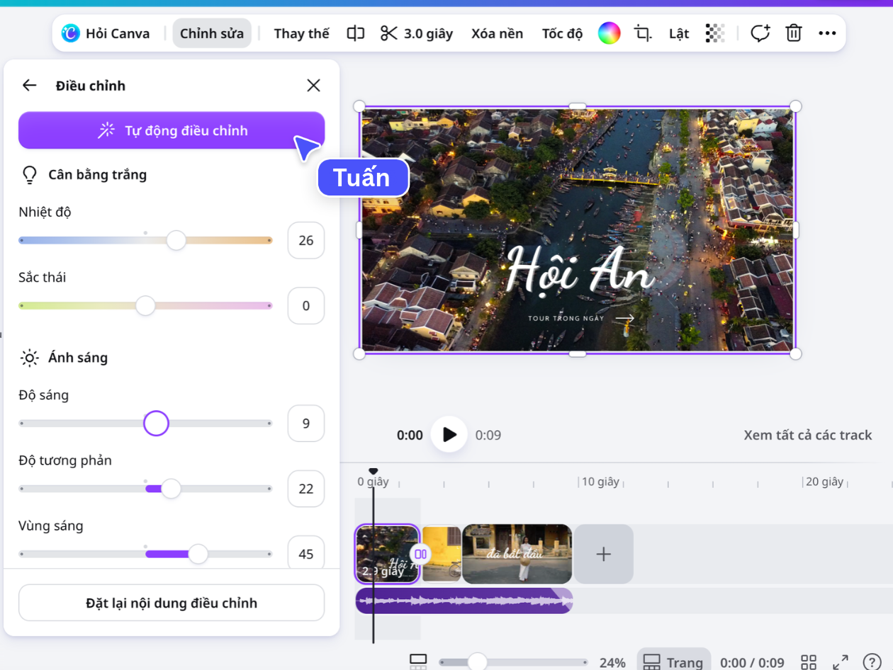 Chỉnh sửa từng ảnh trong video để các khung hình đồng nhất Chỉnh sửa từng ảnh trong video để các khung hình đồng nhất