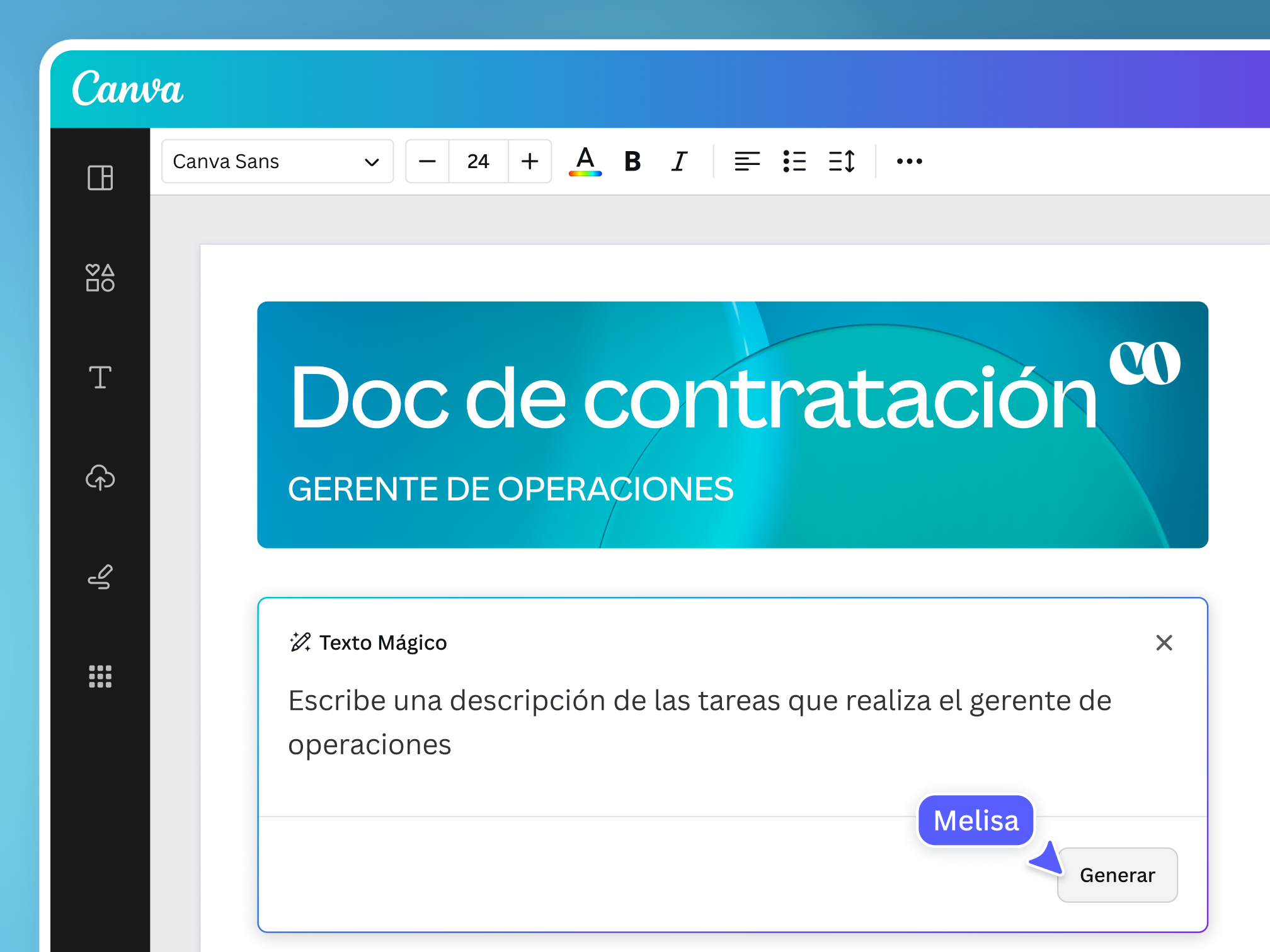 Preview of the Magic Write, an AI text generator and AI writer tool
