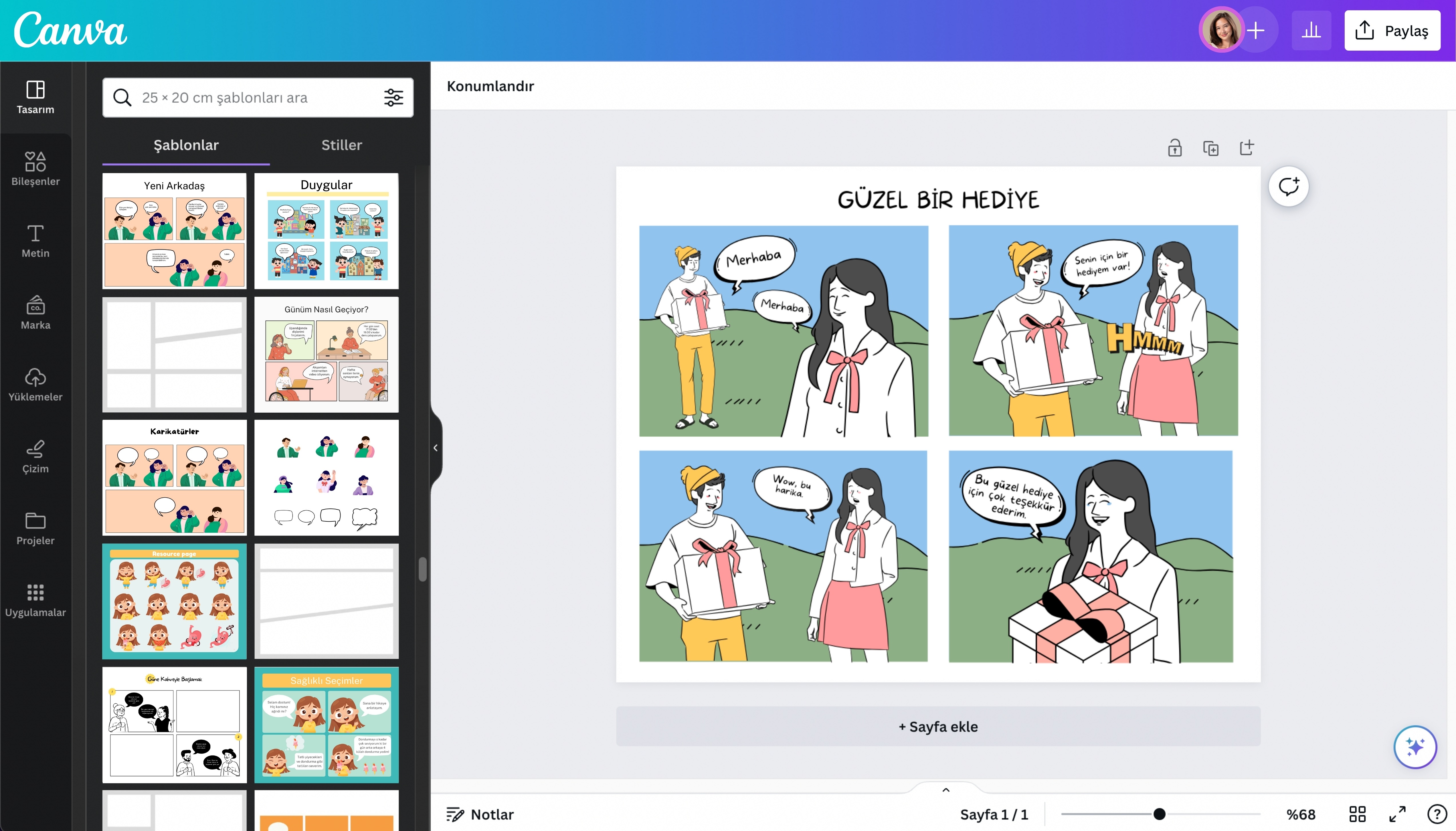 çizgi roman yapma programı - Canva çizgi roman yapma programı - Canva