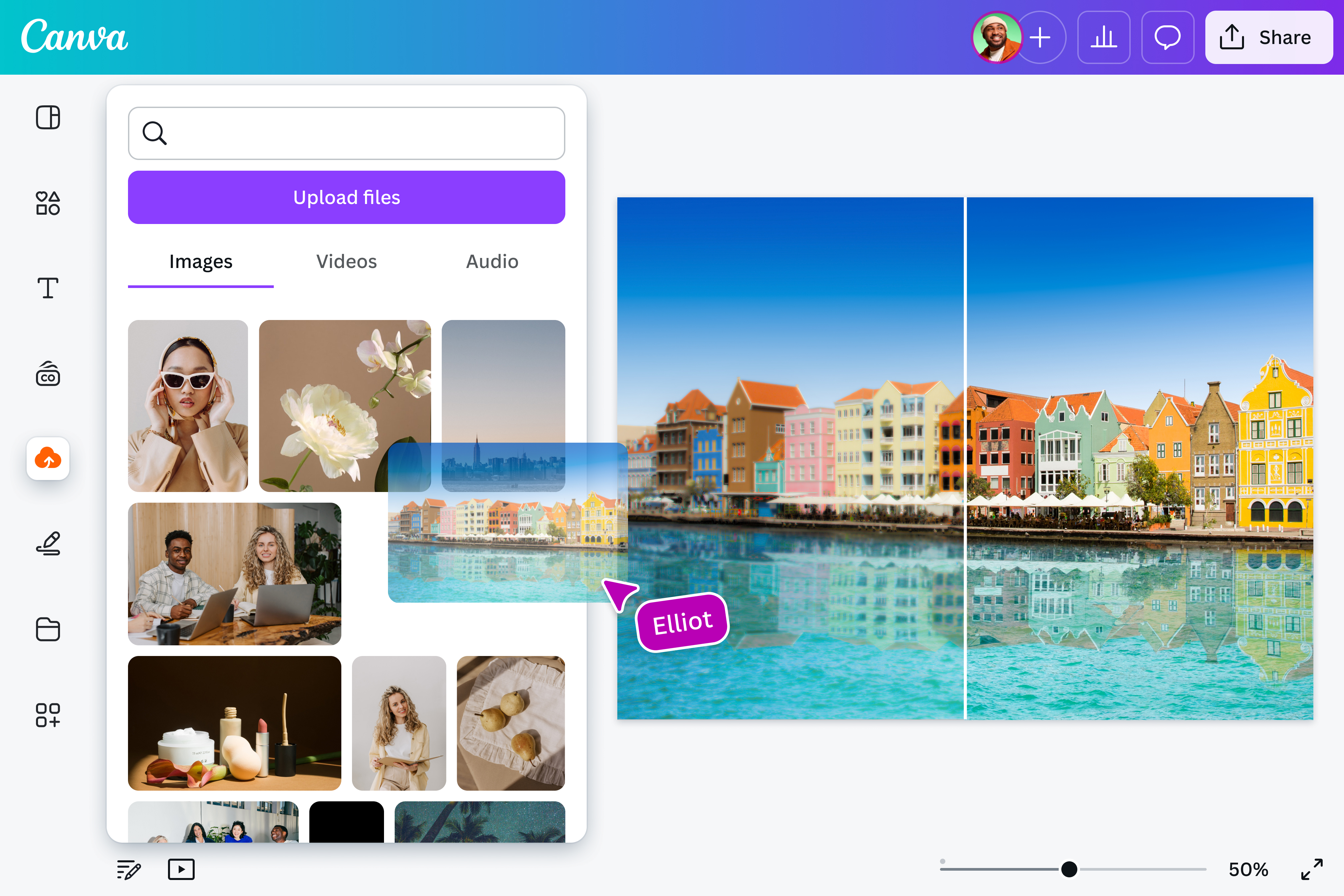 Drag and drop your uploaded image then sharpen it