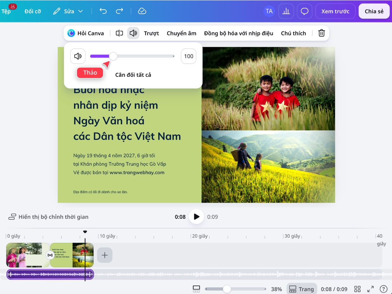 Chỉnh từng track âm thanh trước khi ghép trên Canva Chỉnh từng track âm thanh trước khi ghép trên Canva