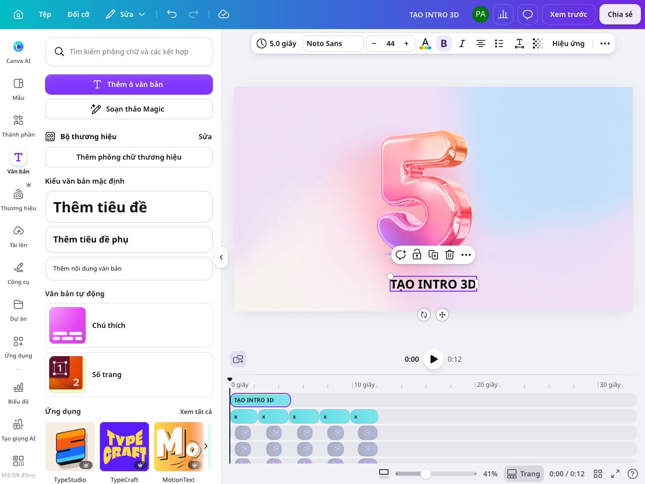 Thiết kế intro 3D video với Canva Thiết kế intro 3D video với Canva
