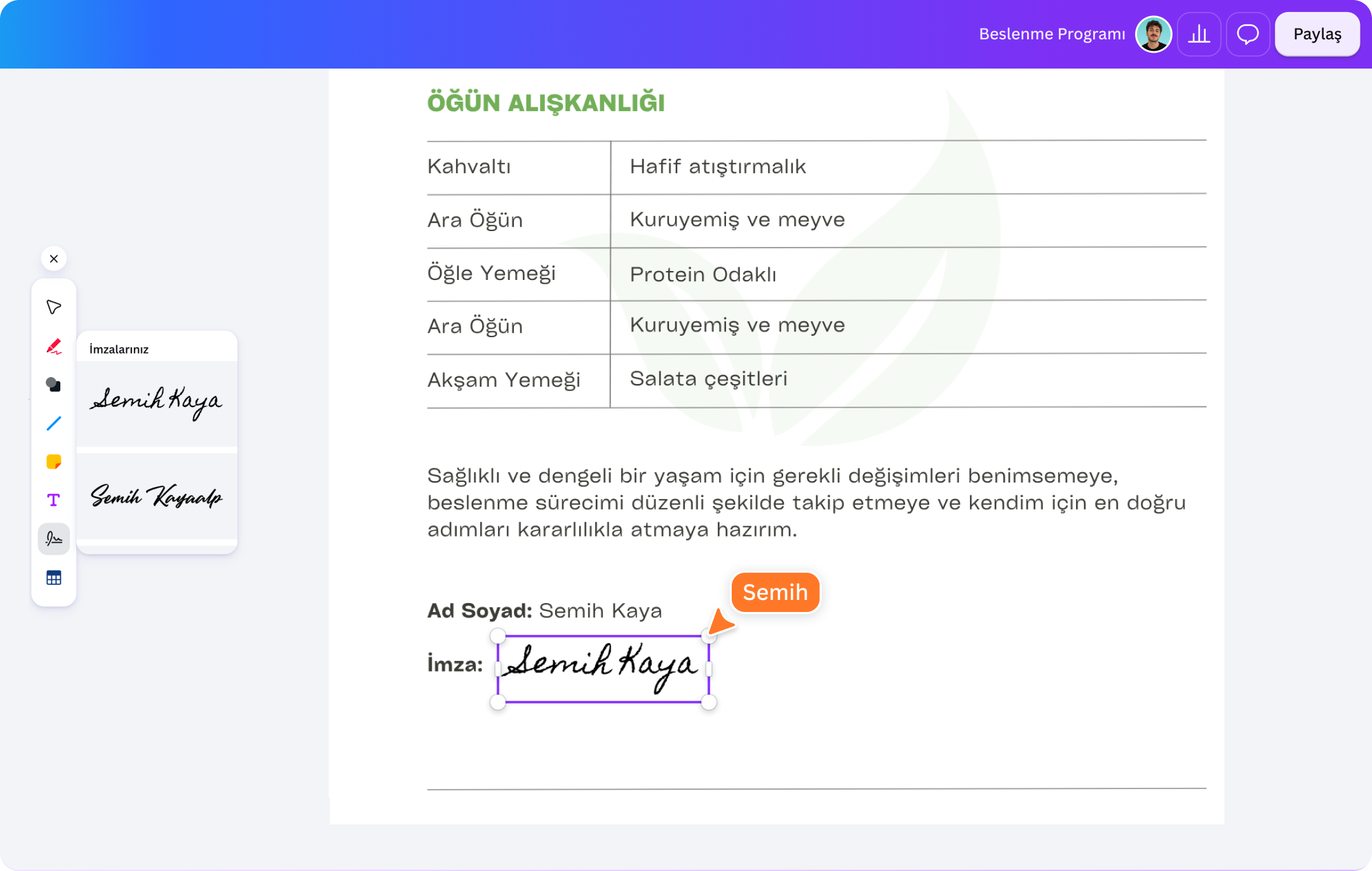 PDF imza ekleme - Canva PDF imza ekleme - Canva