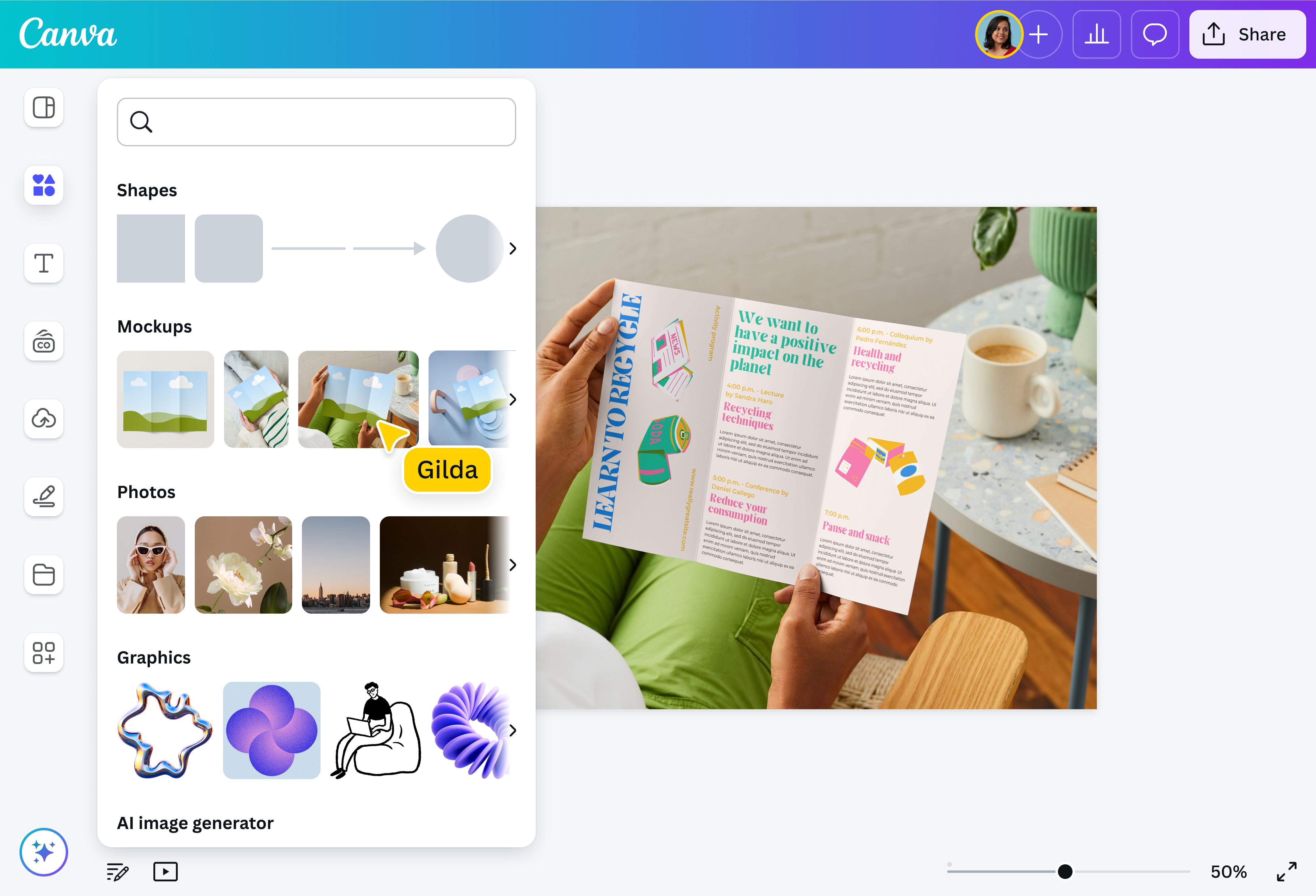 モックページ パンフレットモックアップを生成！AI搭載の無料オンラインモックアップ