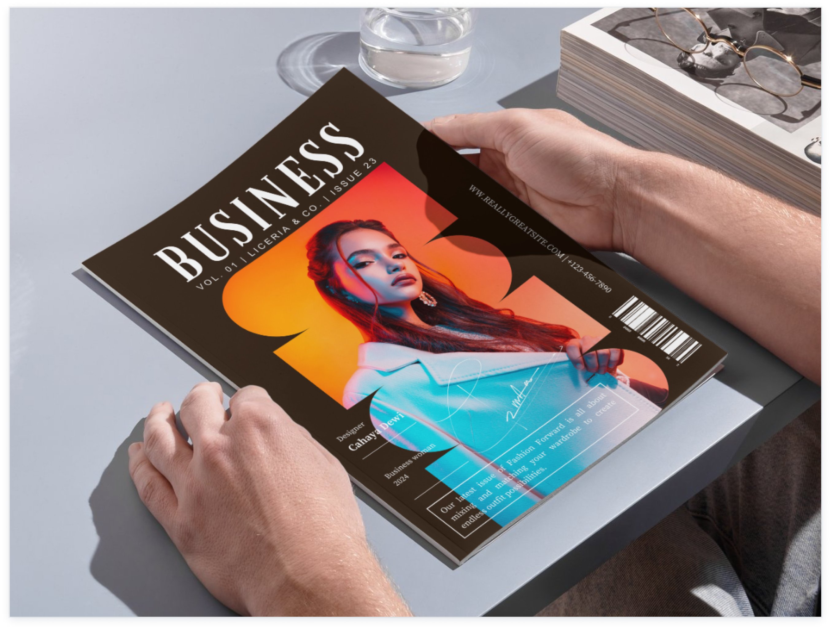 Create Magazine Mockups Hero Banner