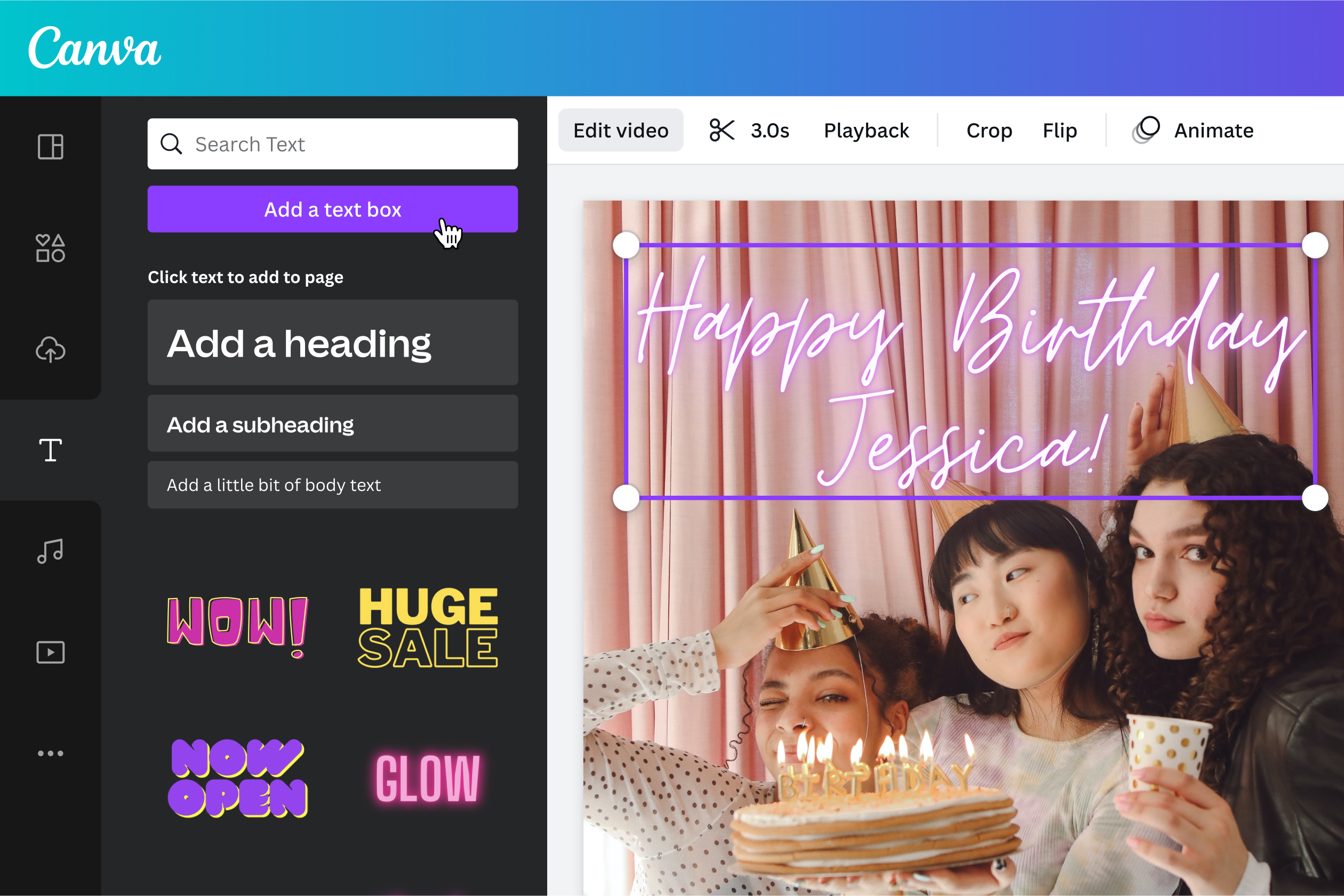 Add text to your GIF